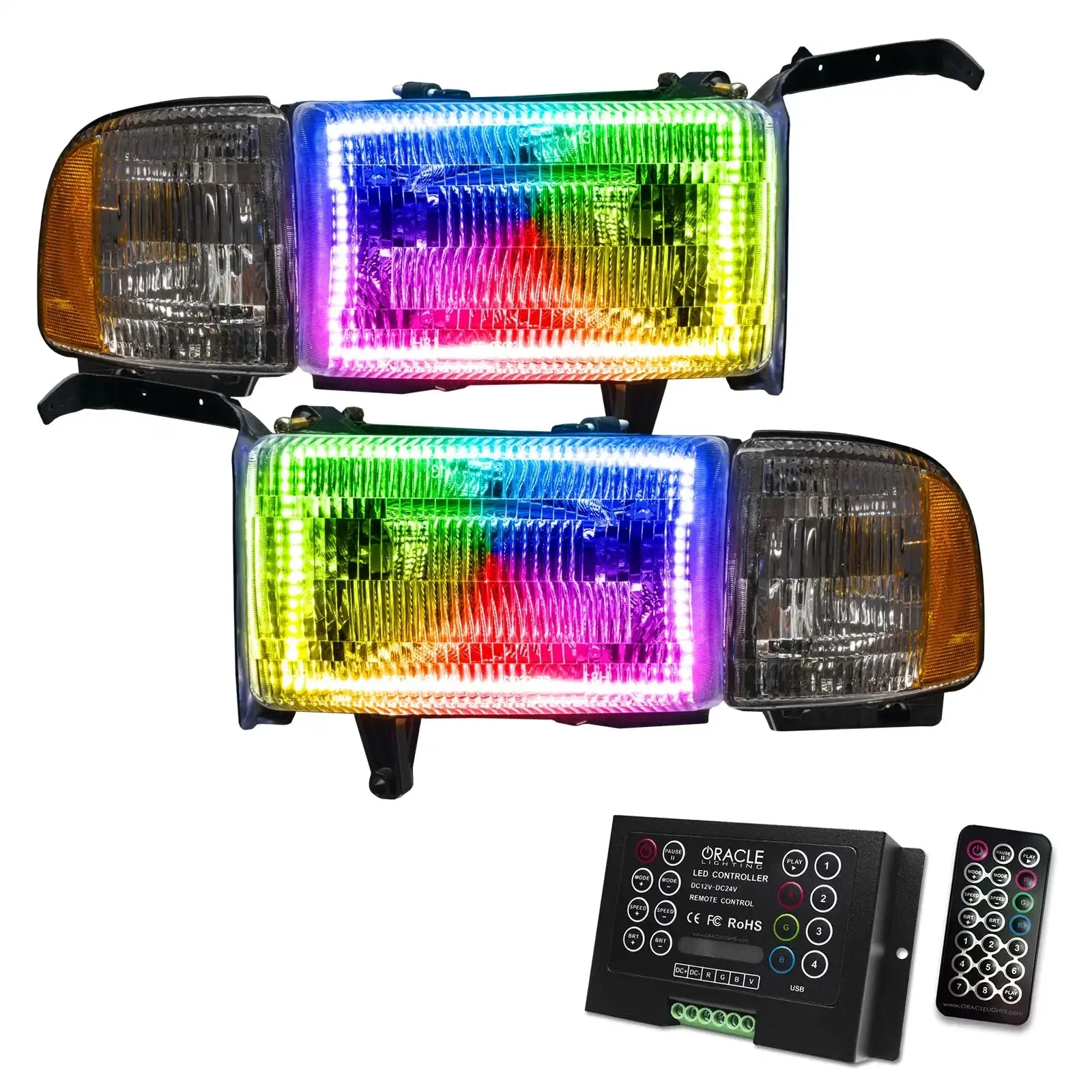 ORACLE Lighting 1994-2002 Dodge Ram 1500/2500/3500 Pre-Assembled Halo Headlights - Image 6