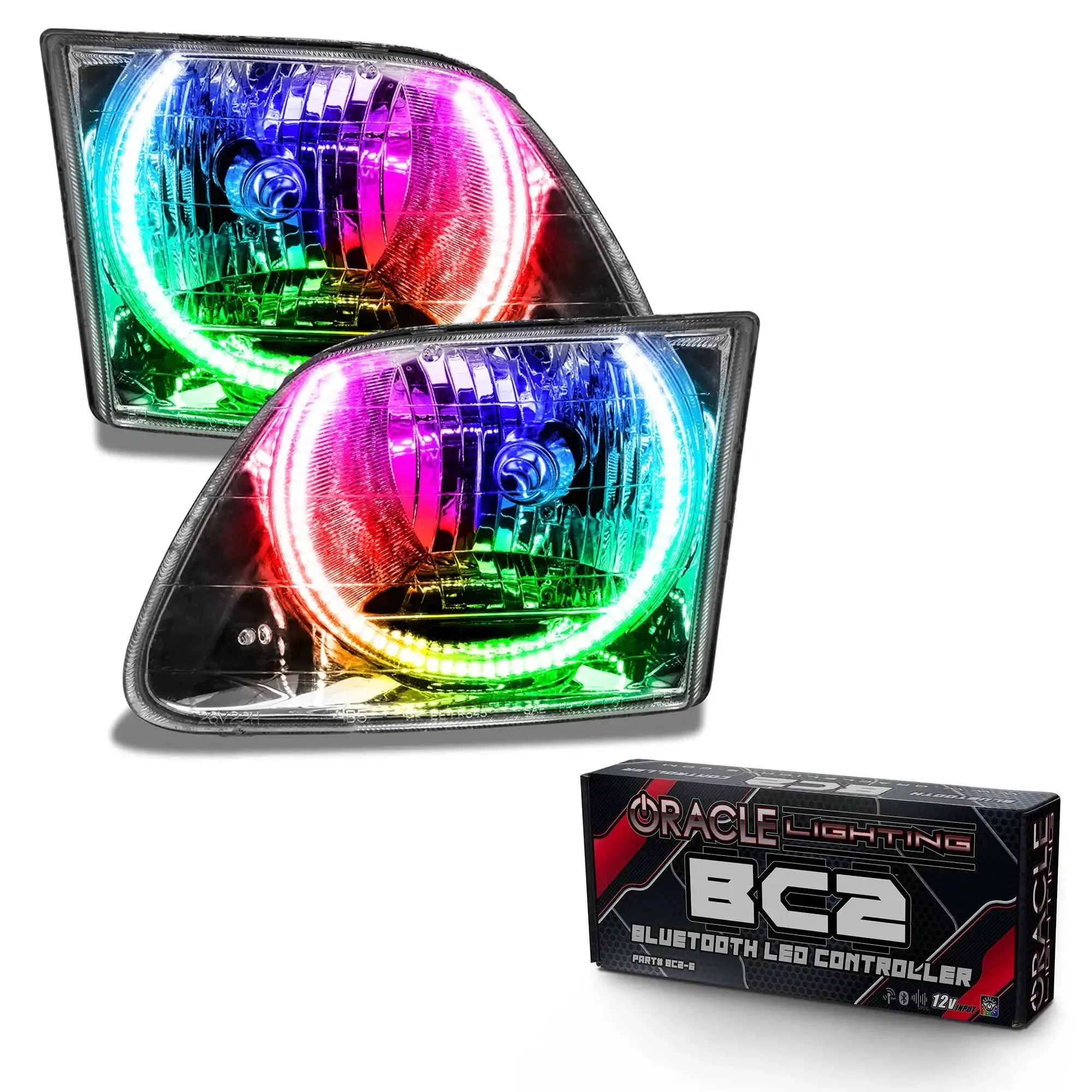 ORACLE Lighting 1997-2003 Ford F-150/F-250 Super Duty Pre-Assembled Halo Headlights - Chrome Housing - Image 11