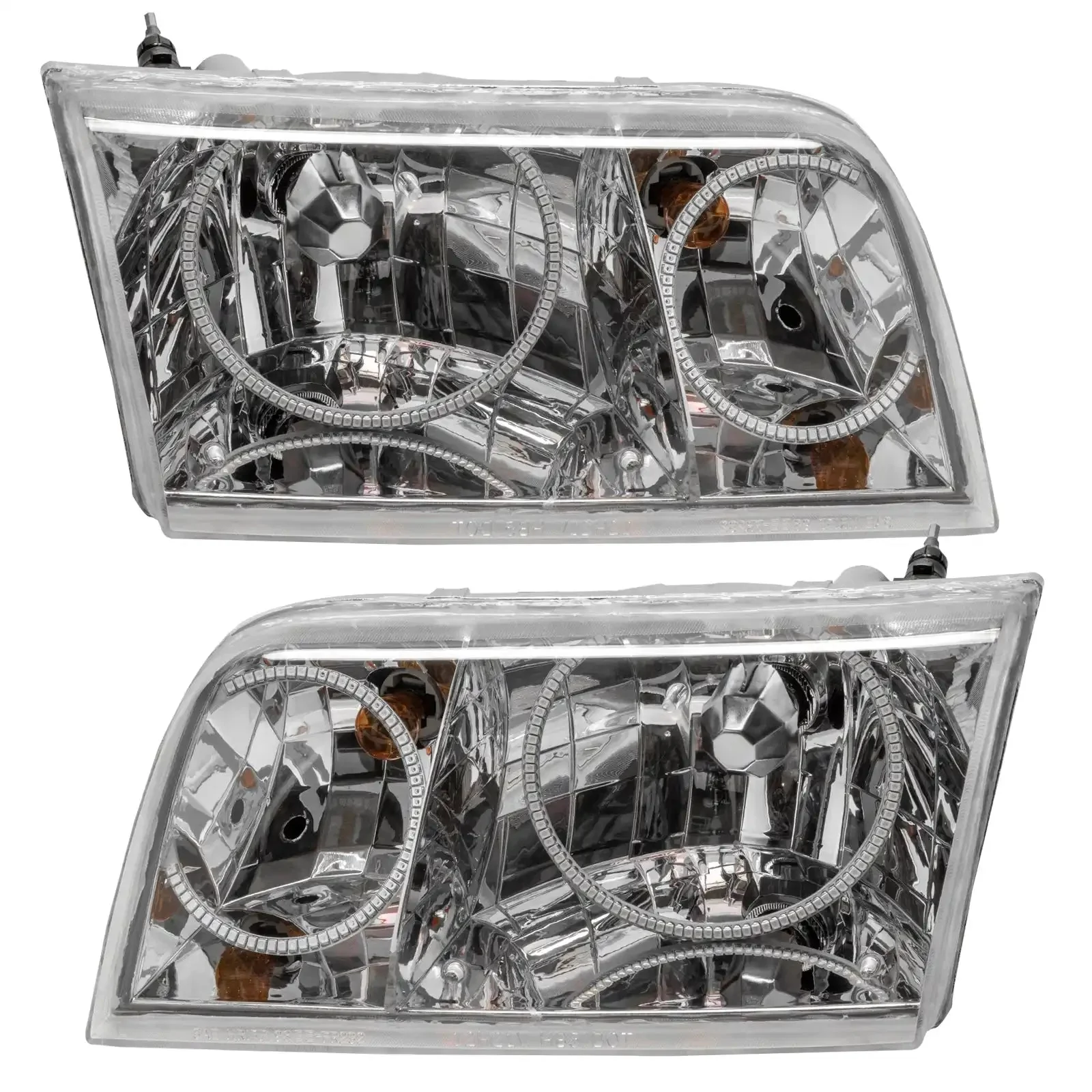 ORACLE Lighting 1998-2011 Ford Crown Victoria Pre-assembled Halo Headlights - Halogen - Chrome Housing - Image 2