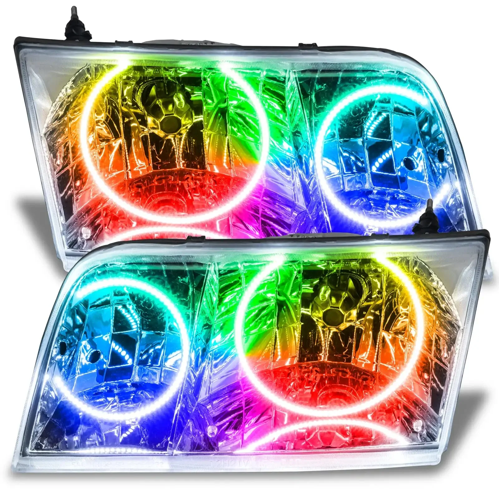 ORACLE Lighting 1998-2011 Ford Crown Victoria Pre-assembled Halo Headlights - Halogen - Chrome Housing - Image 7