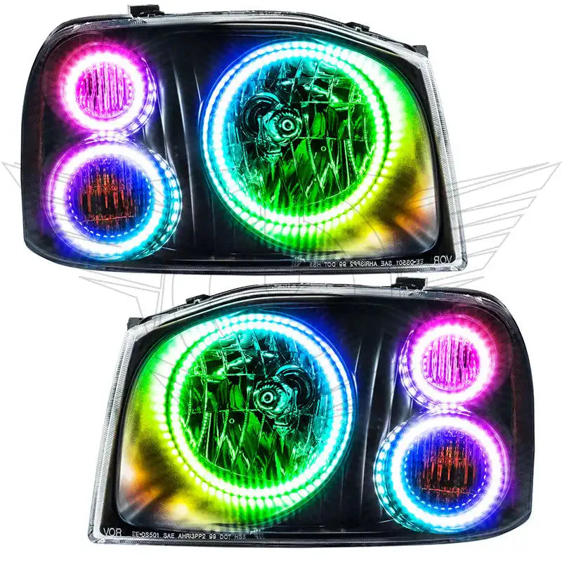 ORACLE Lighting 2001-2004 Nissan Frontier Pre-Assembled Halo Headlights-Triple Halos - Image 4