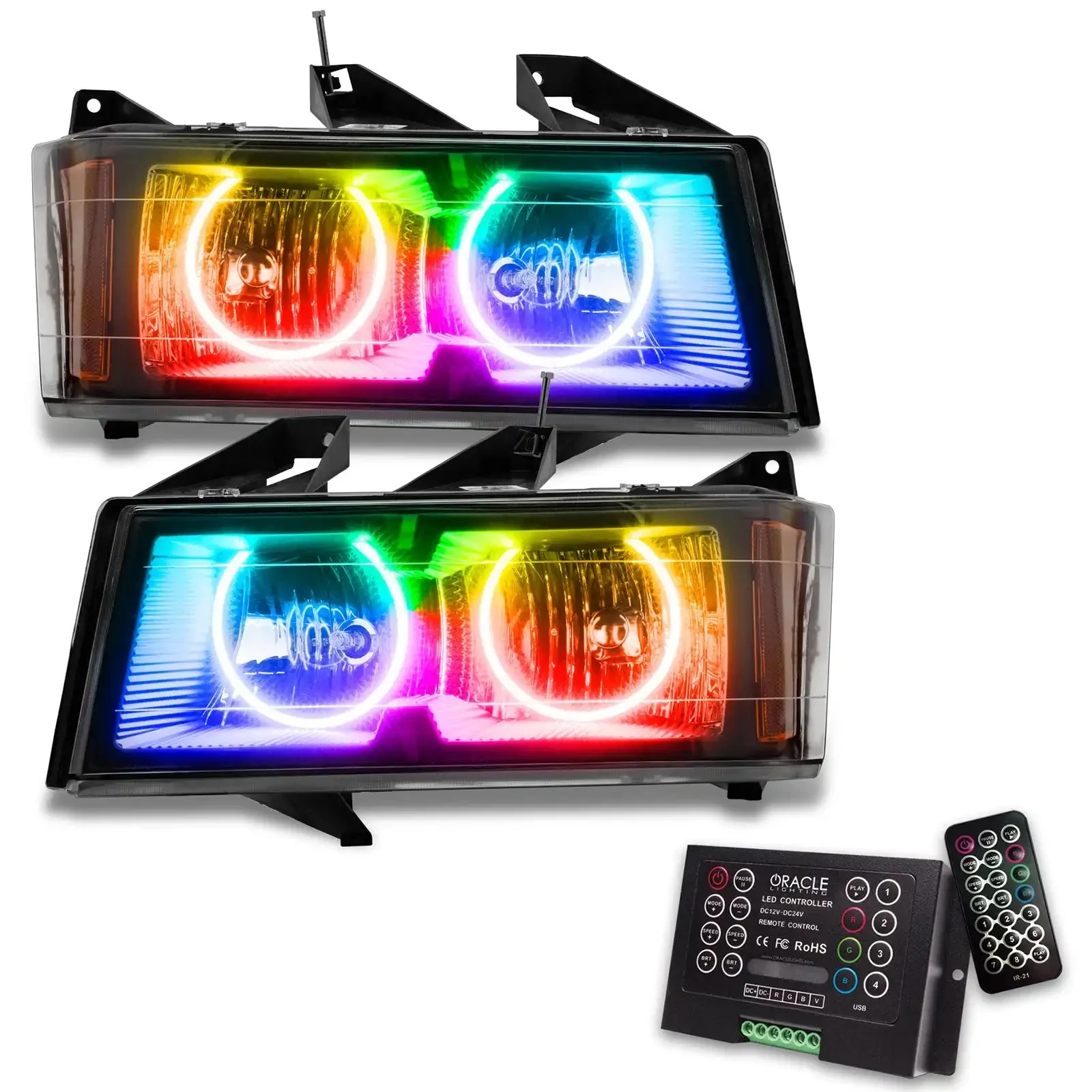ORACLE Lighting 2004-2012 Chevrolet Colorado Pre-Assembled LED Halo Headlights - Image 13