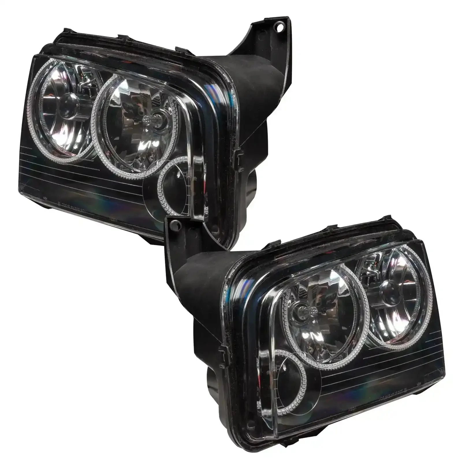 2005-2010 Dodge Charger Pre-Assembled Headlights - Non HID - Triple Halo - Image 11