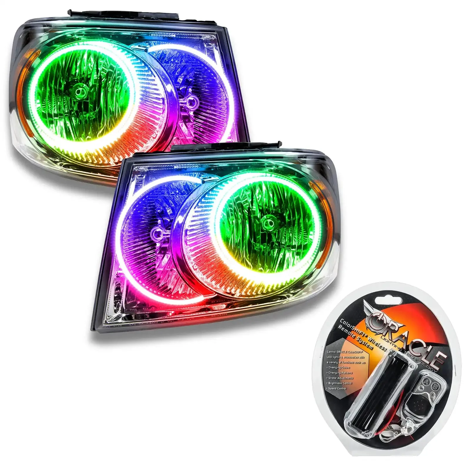 ORACLE Lighting 2007-2009 Dodge Durango Pre-Assembled Halo Headlights - Chrome Housing - Image 5