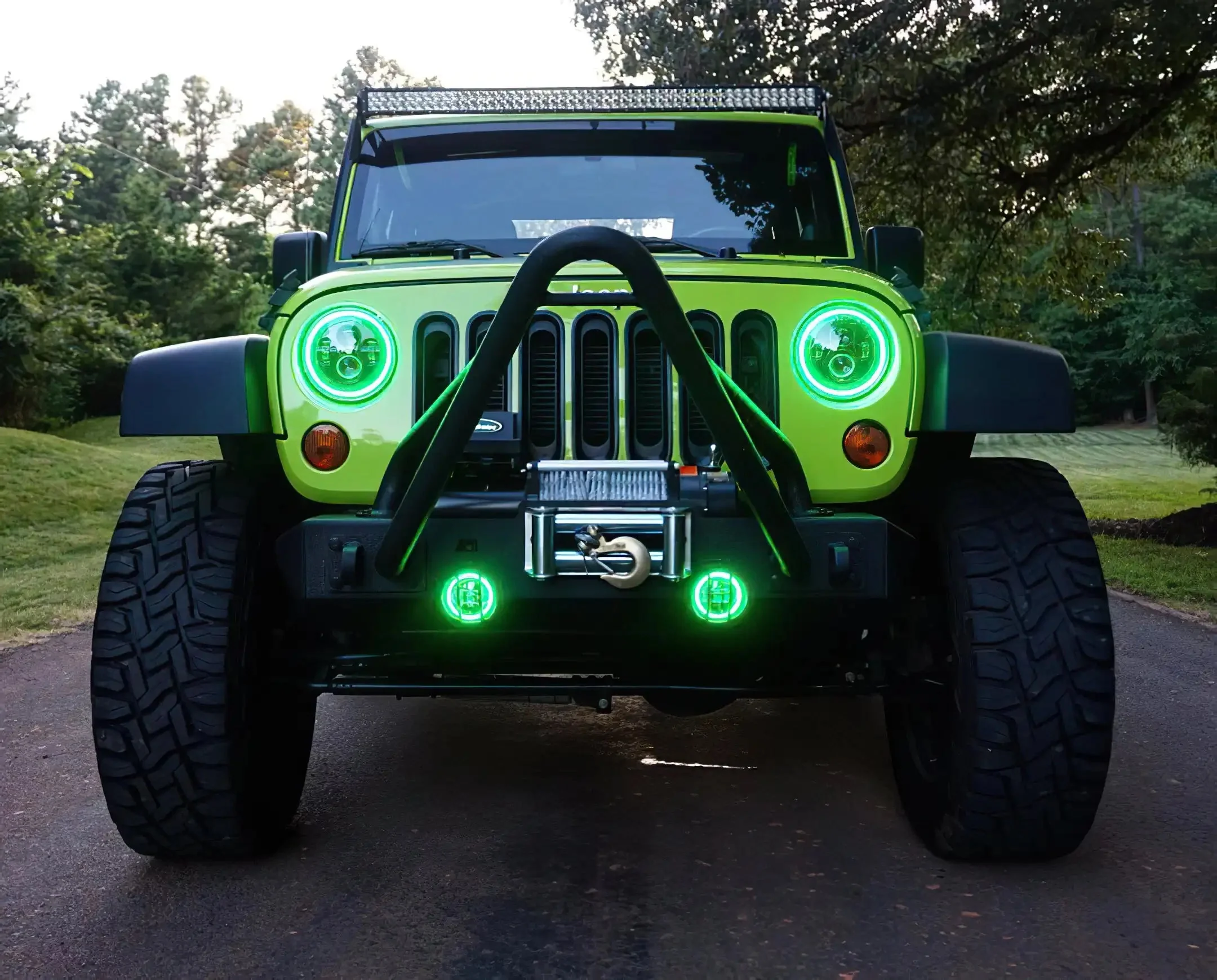 ORACLE Lighting 2007-2018 Jeep Wrangler JK LED Surface Mount Fog Light Halo Kit - Image 18
