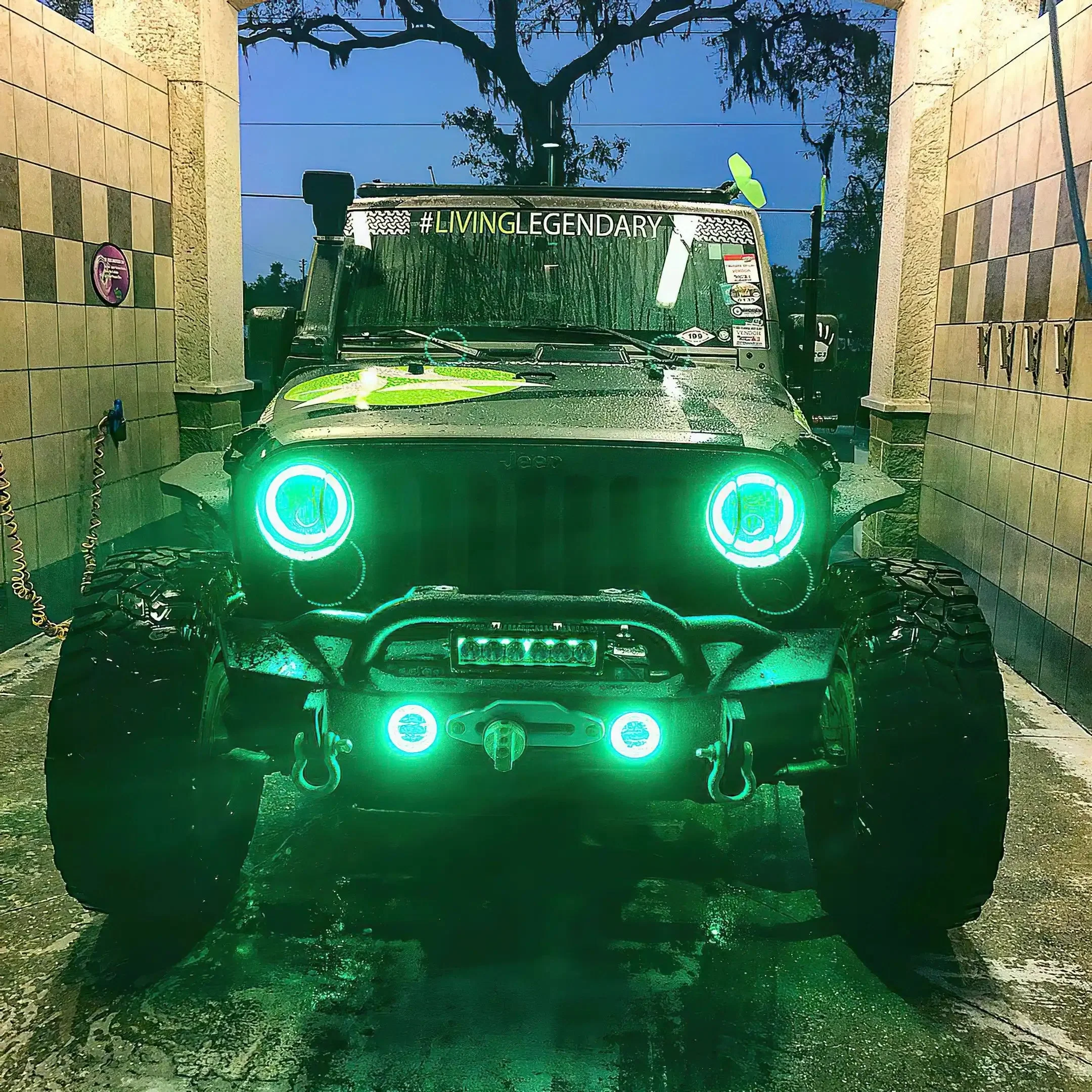 ORACLE Lighting 2007-2018 Jeep Wrangler JK LED Surface Mount Fog Light Halo Kit - Image 19