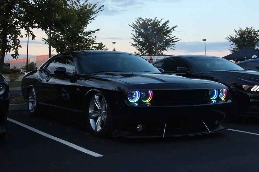 ORACLE Lighting 2008-2014 Dodge Challenger Dynamic ColorSHIFT Headlight Halo Kit - Standard Mount - Image 9