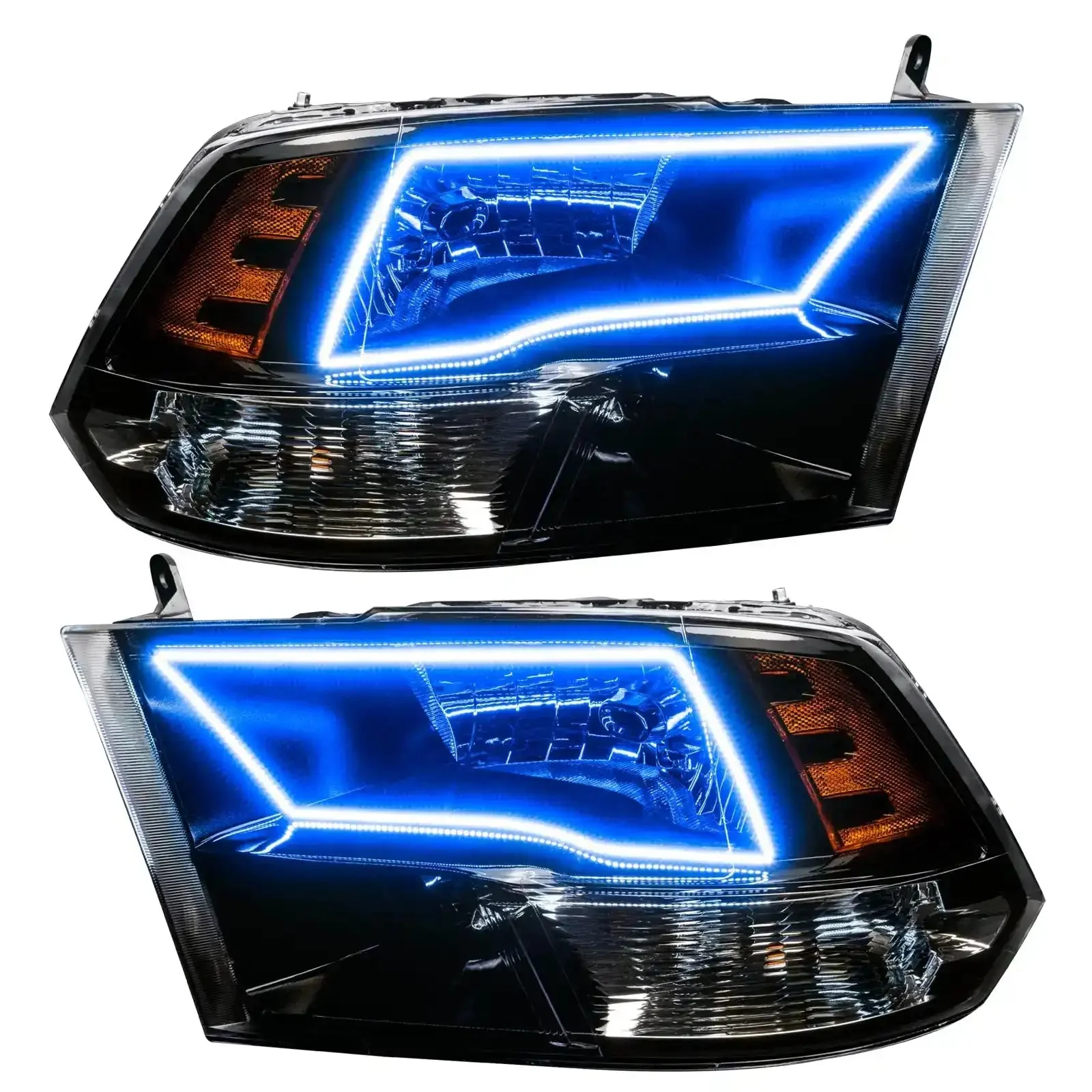 ORACLE Lighting 2009-2018 RAM ColorSHIFT Switchback Quad Pre-Assembled Halo Headlights - Black Housing - Image 37