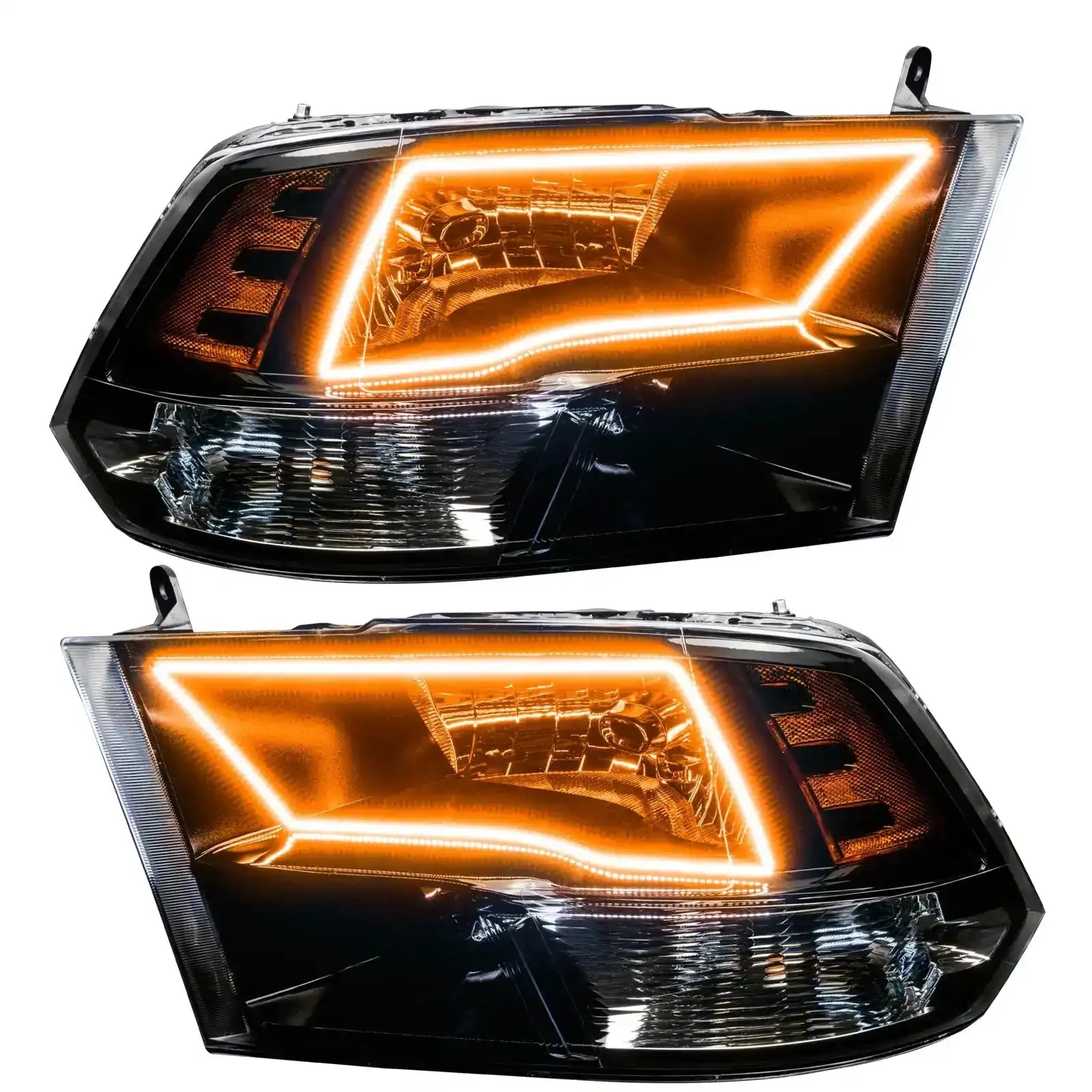 ORACLE Lighting 2009-2018 RAM ColorSHIFT Switchback Quad Pre-Assembled Halo Headlights - Black Housing - Image 38
