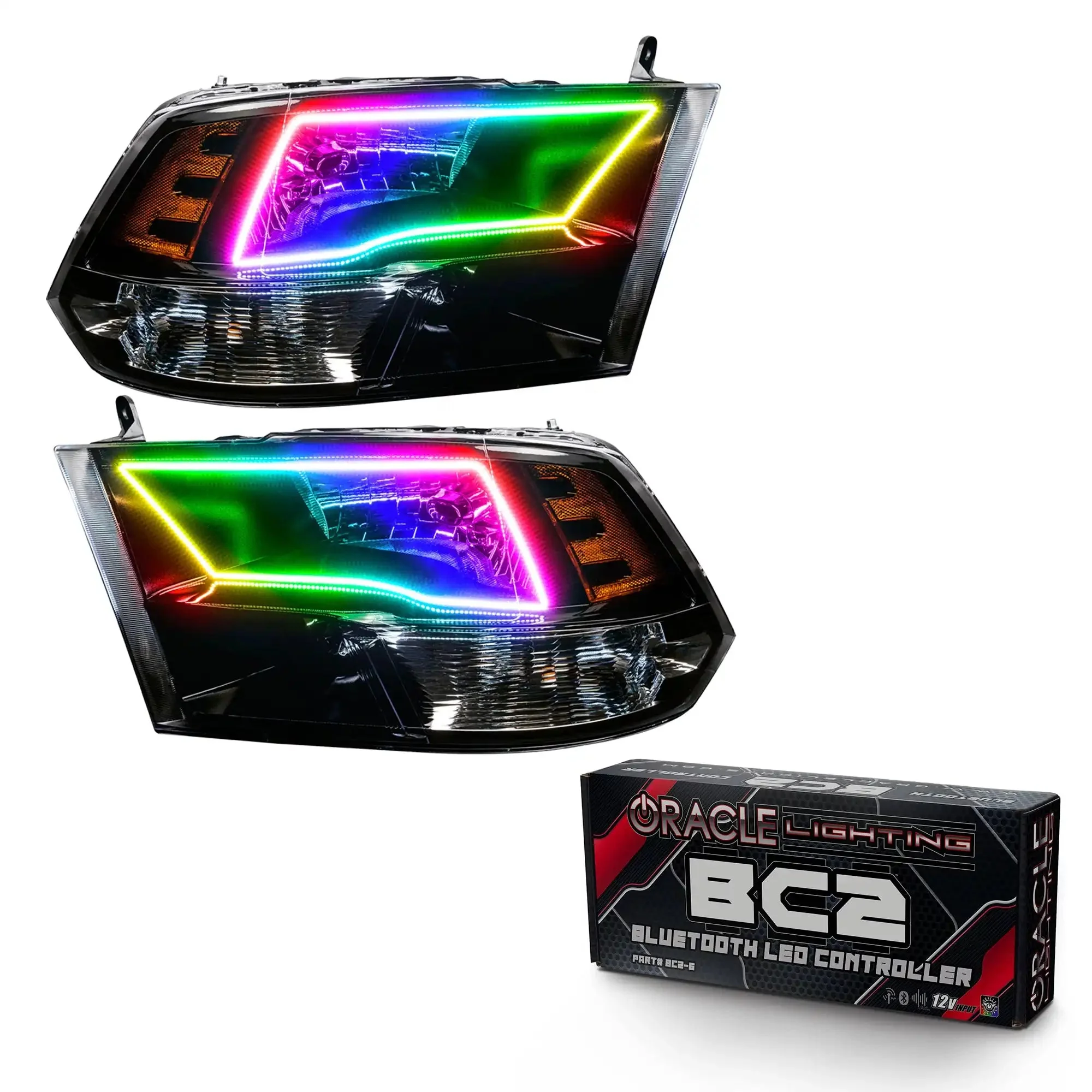 ORACLE Lighting 2009-2018 RAM 1500 Sport Pre-Assembled Headlights - Black Housing - Image 7