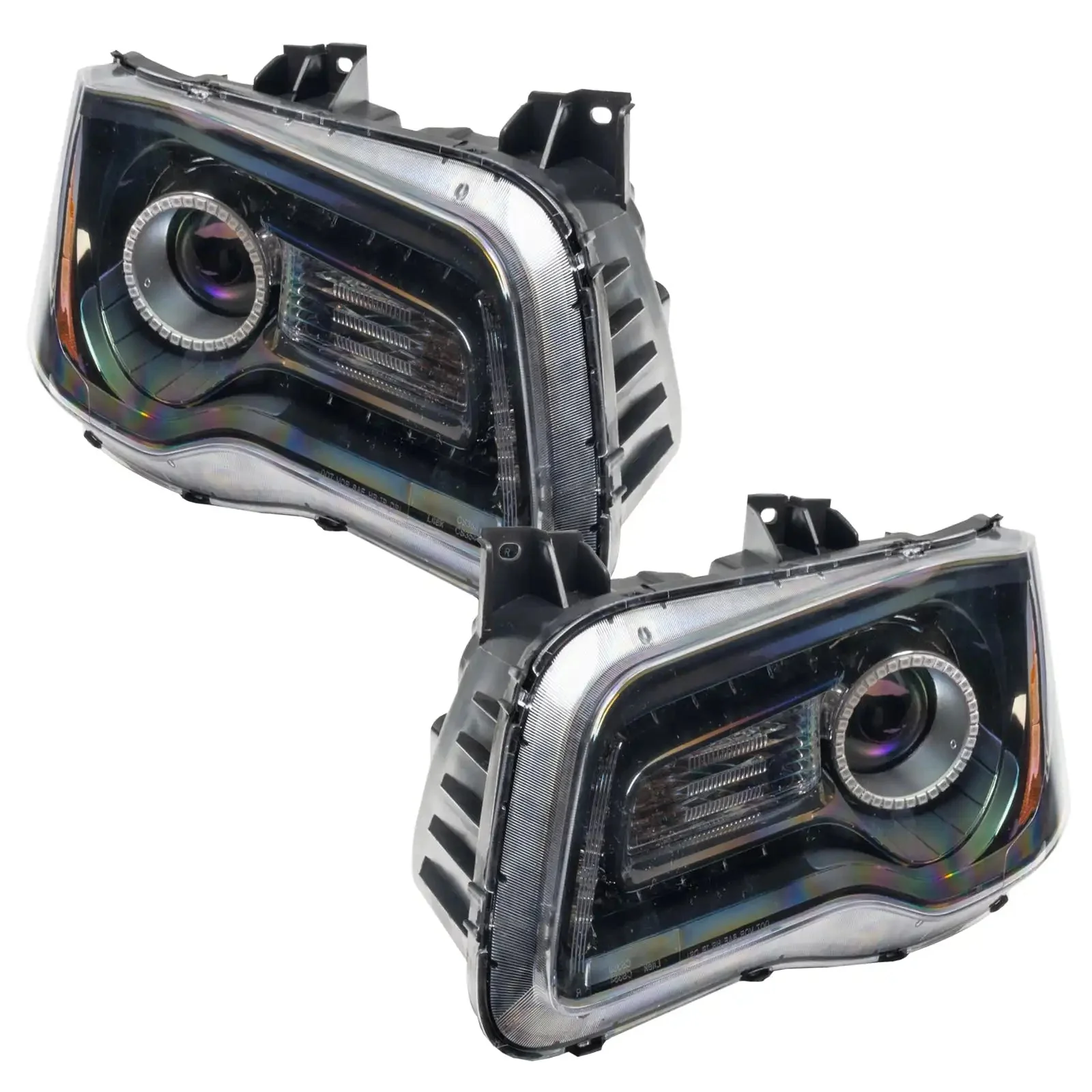 2011-2014 Chrysler 300C NON HID Pre-Assembled Headlights - Black Housing - Image 14
