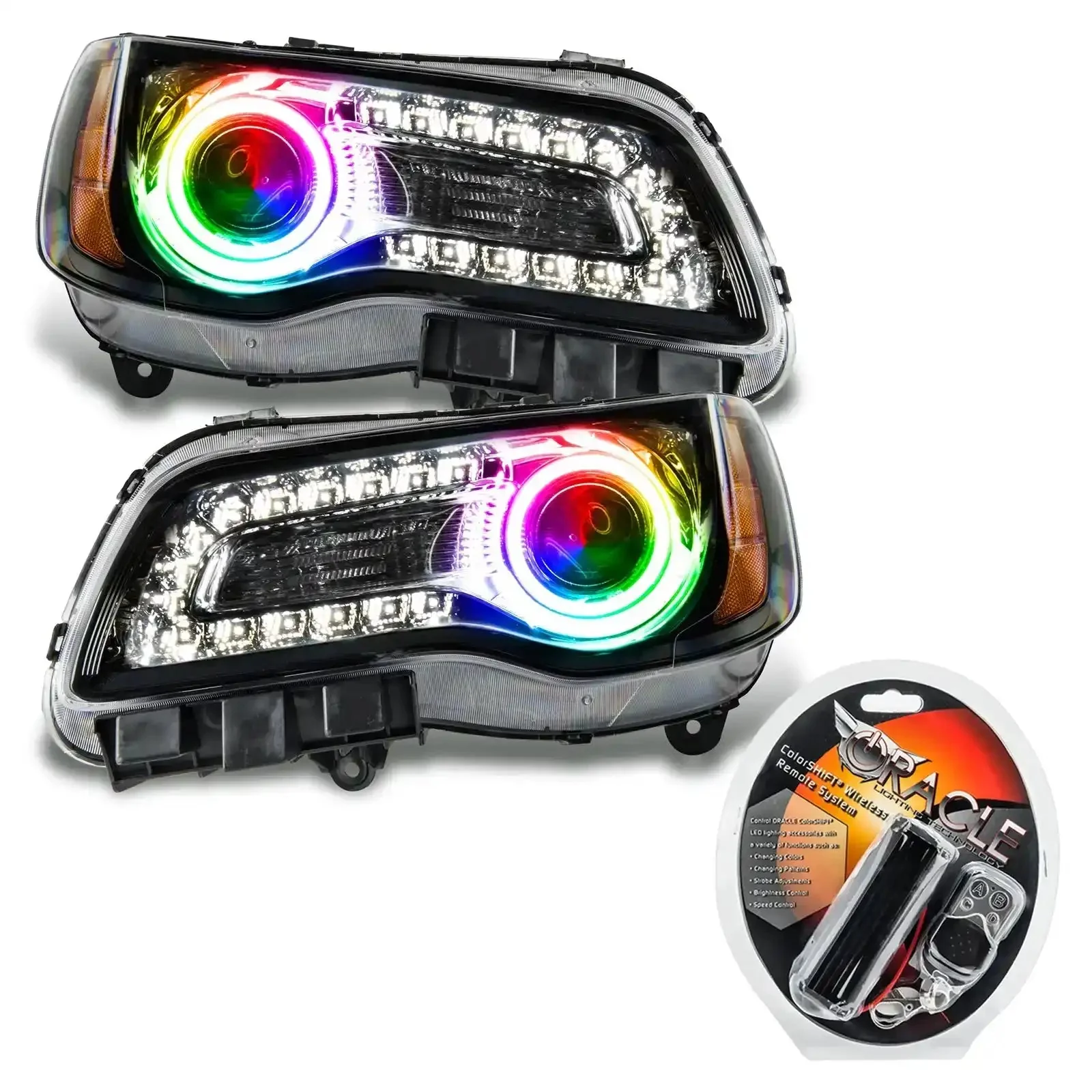 2011-2014 Chrysler 300C NON HID Pre-Assembled Headlights - Black Housing - Image 23