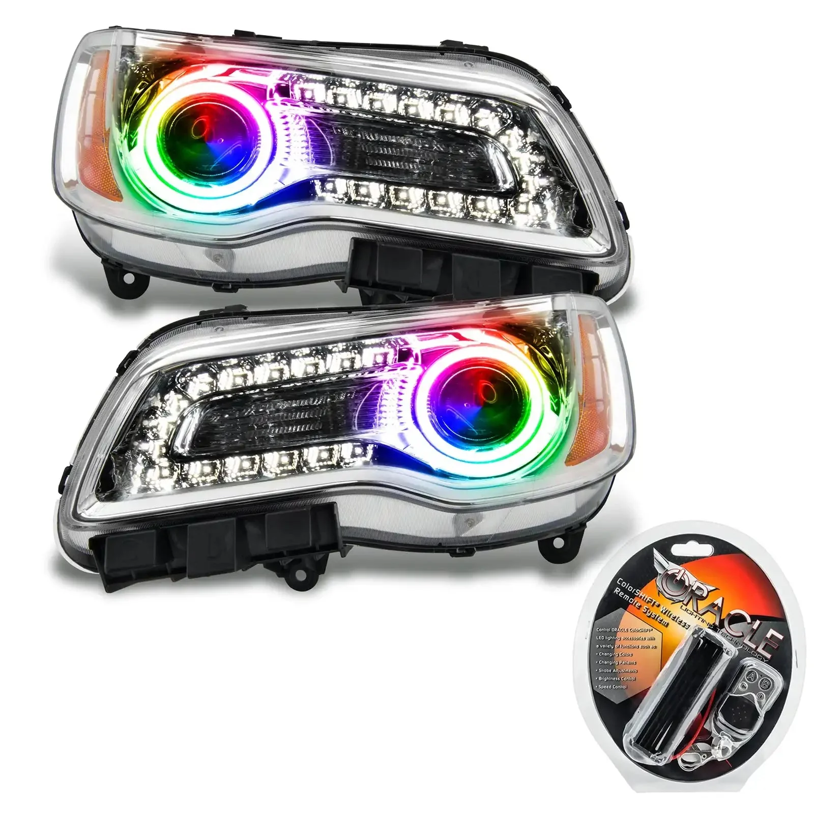 ORACLE Lighting 2011-2014 Chrysler 300C NON HID Pre-Assembled Halo Headlights - Chrome Housing - Image 8