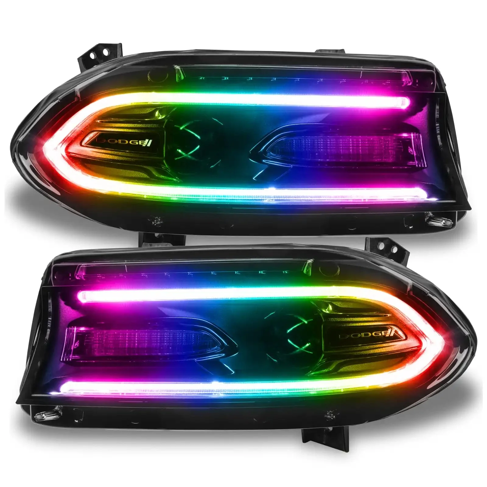 ORACLE Lighting 2015-2021 Dodge Charger ColorSHIFT RGB+W Headlight DRL Upgrade Kit - Image 6