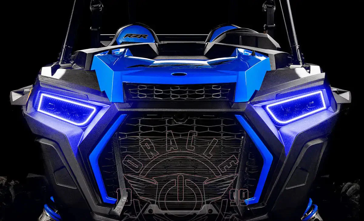 ORACLE Lighting 2014-2023 Polaris RZR 900 / 1000 Turbo Dynamic ColorSHIFT RGB+A Surface Mount Headlight Halo Kit - Image 13