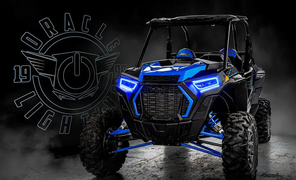ORACLE Lighting 2014-2023 Polaris RZR 900 / 1000 Turbo Dynamic ColorSHIFT RGB+A Surface Mount Headlight Halo Kit - Image 7