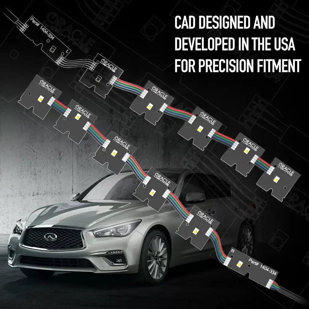 ORACLE Lighting 2014-2024 Infiniti Q50 ColorSHIFT RGB+W Headlight Halo Upgrade Kit - Image 2