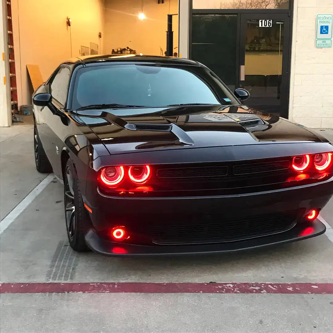 ORACLE Lighting 2015-2023 Dodge Challenger Dynamic ColorSHIFT Headlight Halo Kit - Surface Mount - Image 35