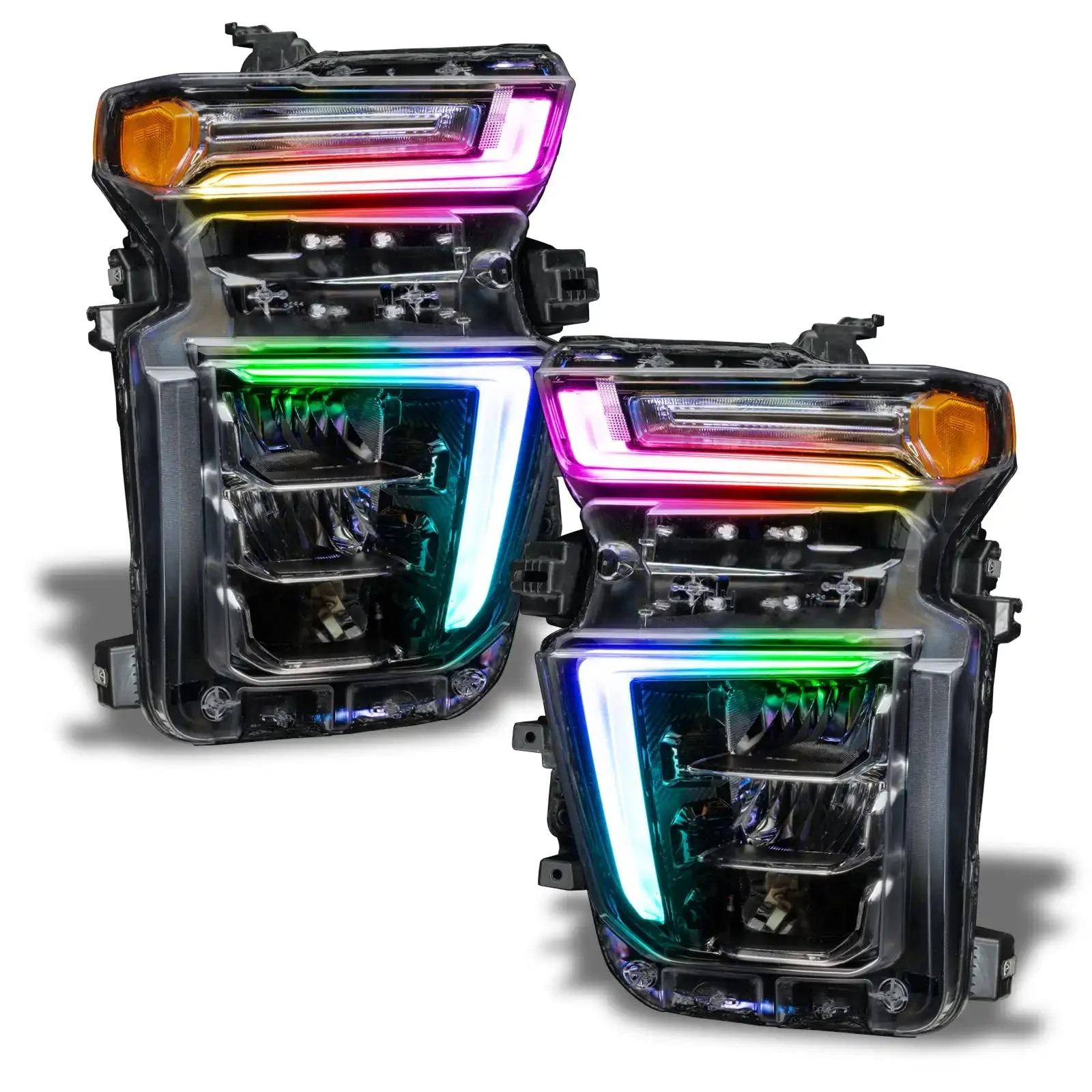 ORACLE Lighting 2020-2023 Chevrolet Silverado HD 2500/3500 ColorSHIFT RGB+W Headlight DRL Upgrade Kit - Image 36