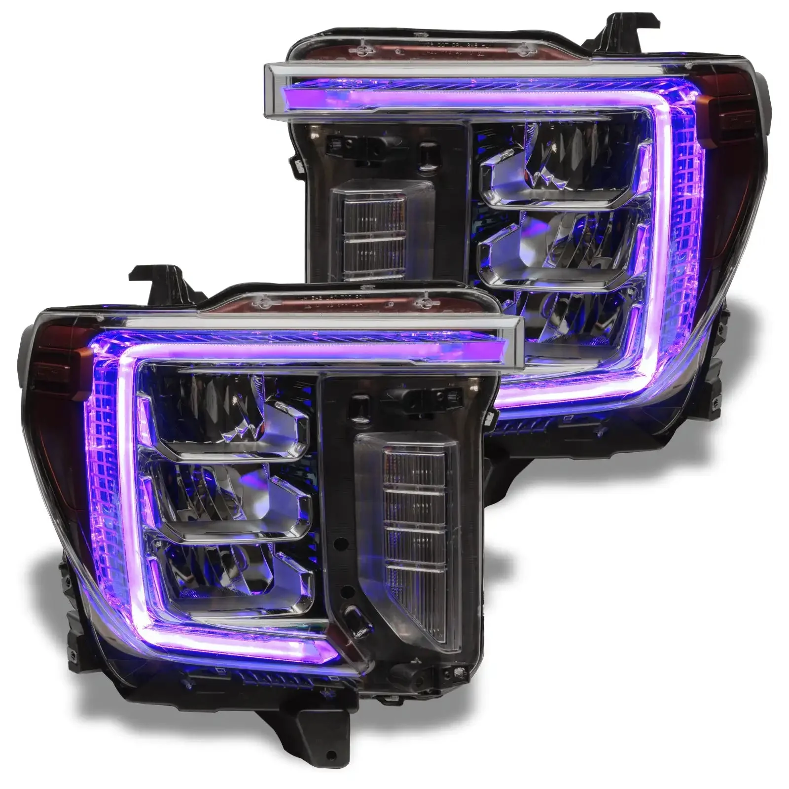 ORACLE Lighting 2020-2023 GMC Sierra 2500/3500 HD ColorSHIFT RGB+W Headlight DRL Upgrade - Image 13