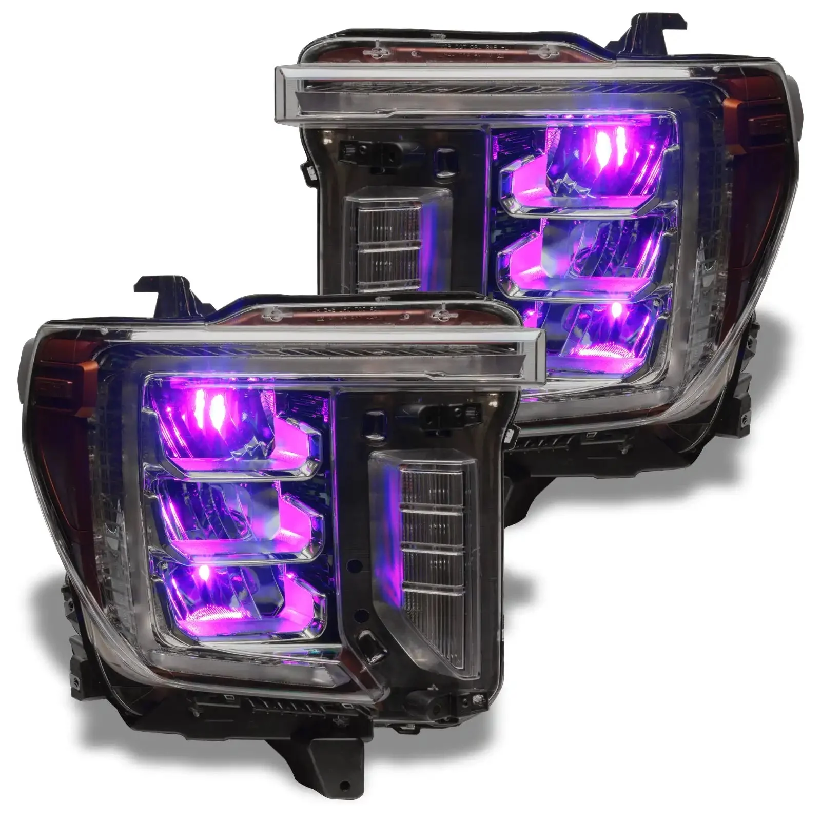 ORACLE Lighting 2020-2023 GMC Sierra 2500/3500 ColorSHIFT RGB Demon Eye Headlight Upgrade - Image 10