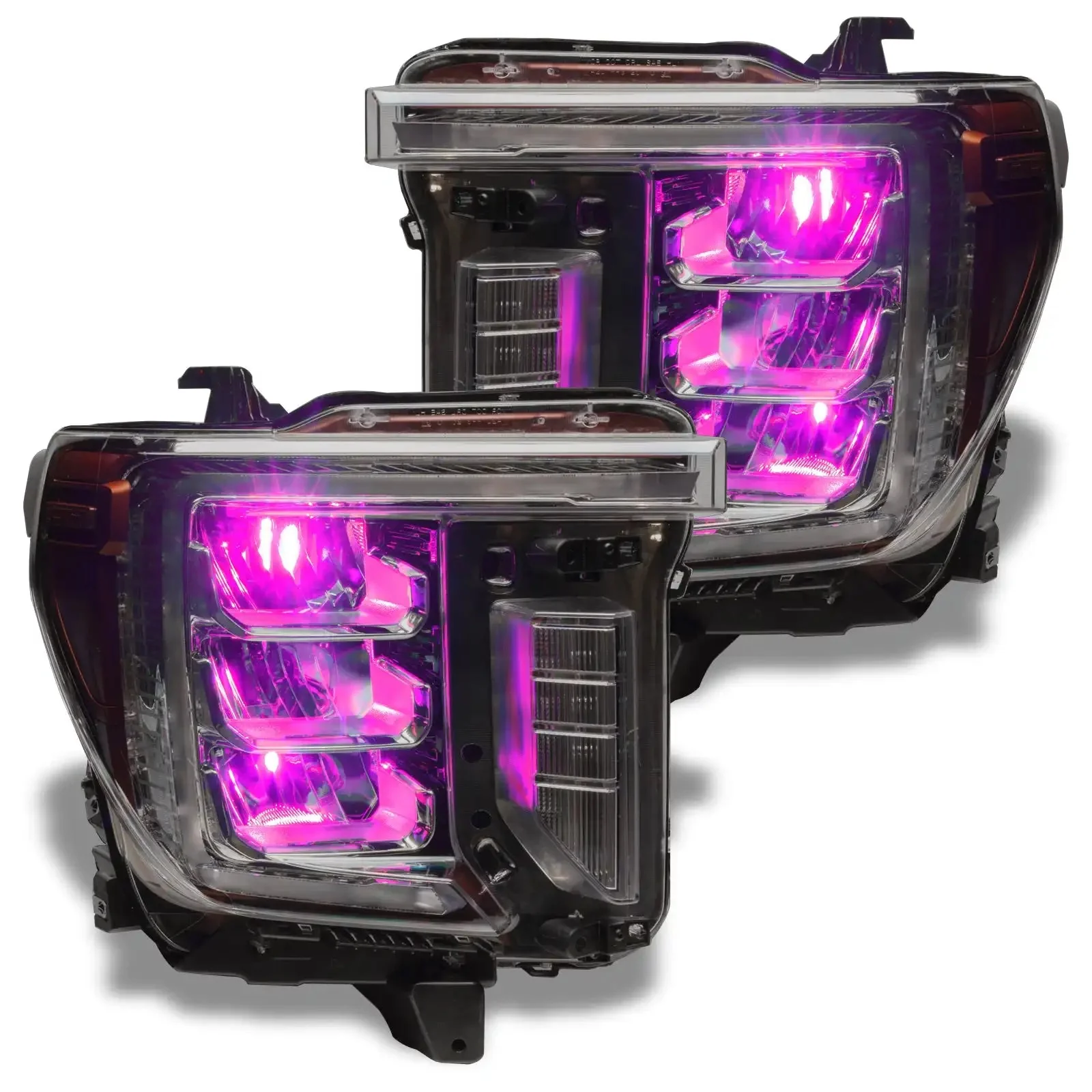 ORACLE Lighting 2020-2023 GMC Sierra 2500/3500 ColorSHIFT RGB Demon Eye Headlight Upgrade - Image 11