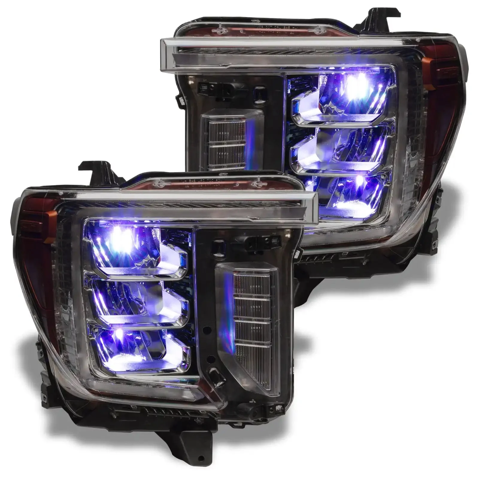 ORACLE Lighting 2020-2023 GMC Sierra 2500/3500 ColorSHIFT RGB Demon Eye Headlight Upgrade - Image 4