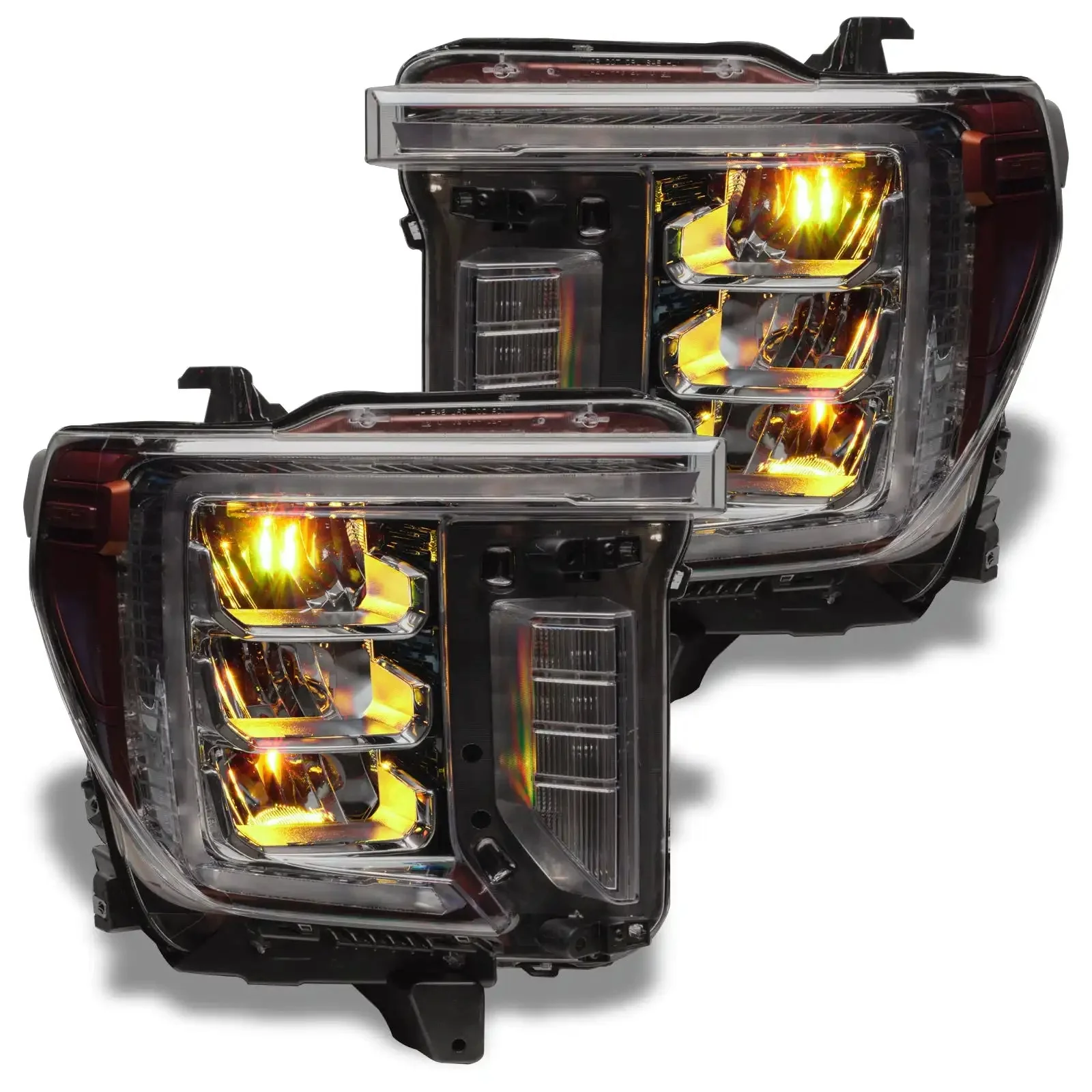 ORACLE Lighting 2020-2023 GMC Sierra 2500/3500 ColorSHIFT RGB Demon Eye Headlight Upgrade - Image 9