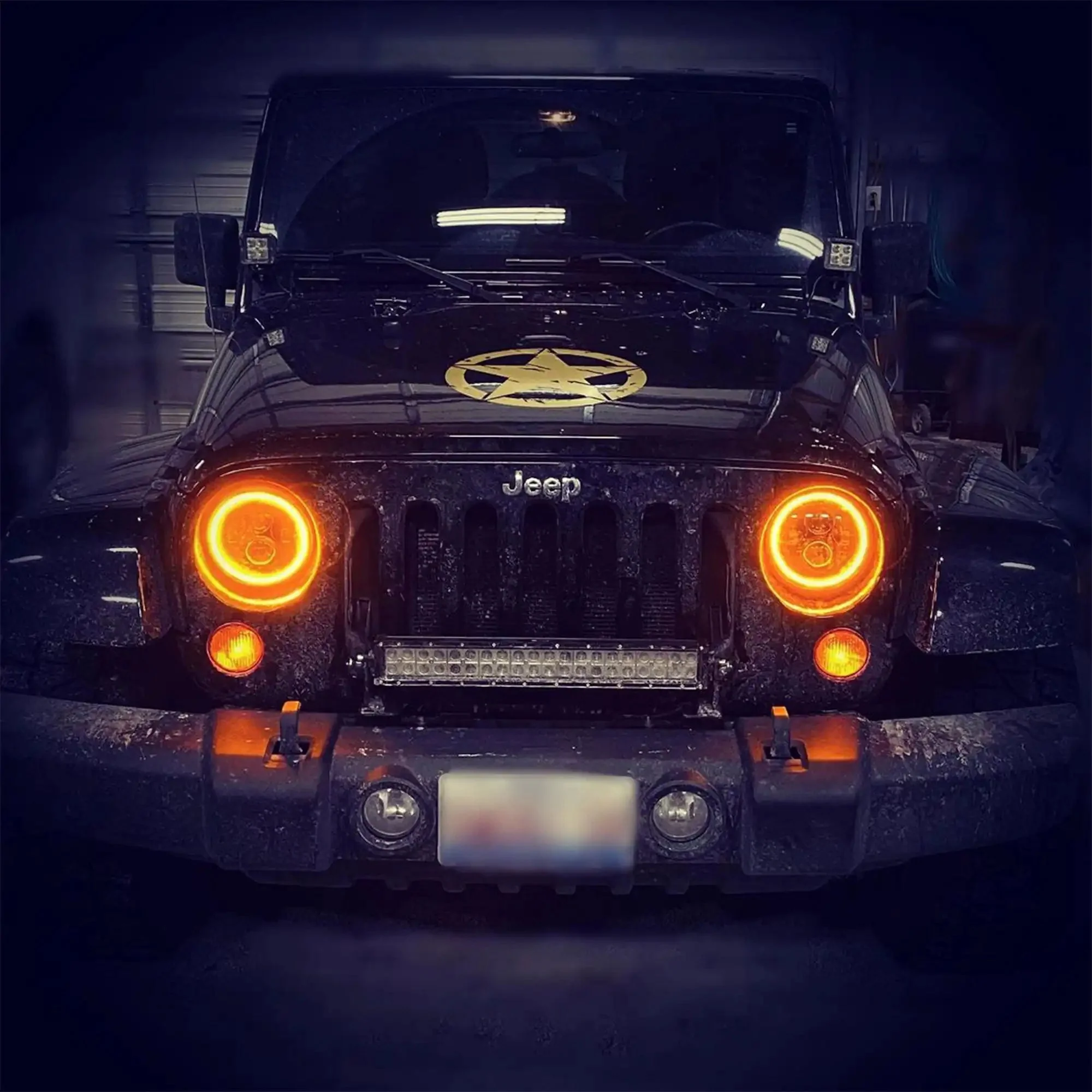 2007-2018 Jeep Wrangler JK Switchback LED Halo Headlights- DRL and Turn Signal - Image 14