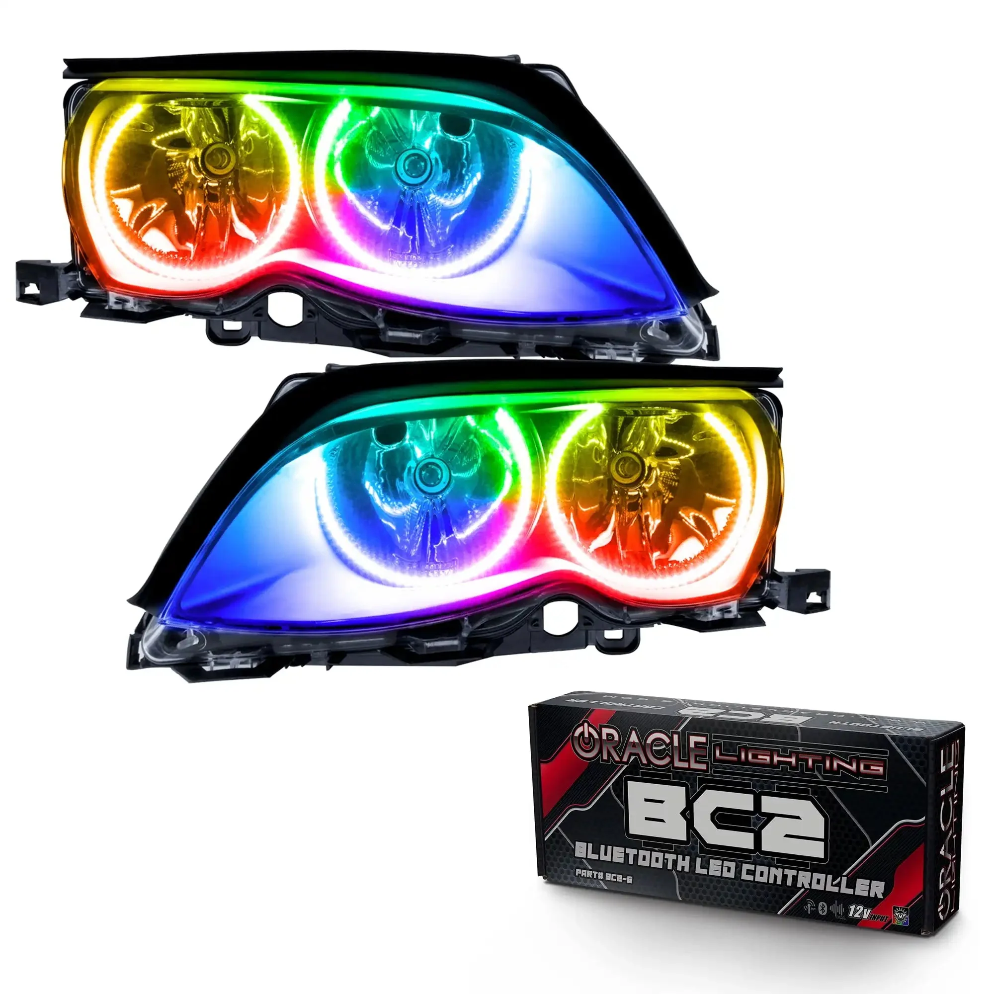 ORACLE Lighting 2002-2005 BMW 3 Series Pre-Assembled Halo Headlights - Black Housing - Image 9