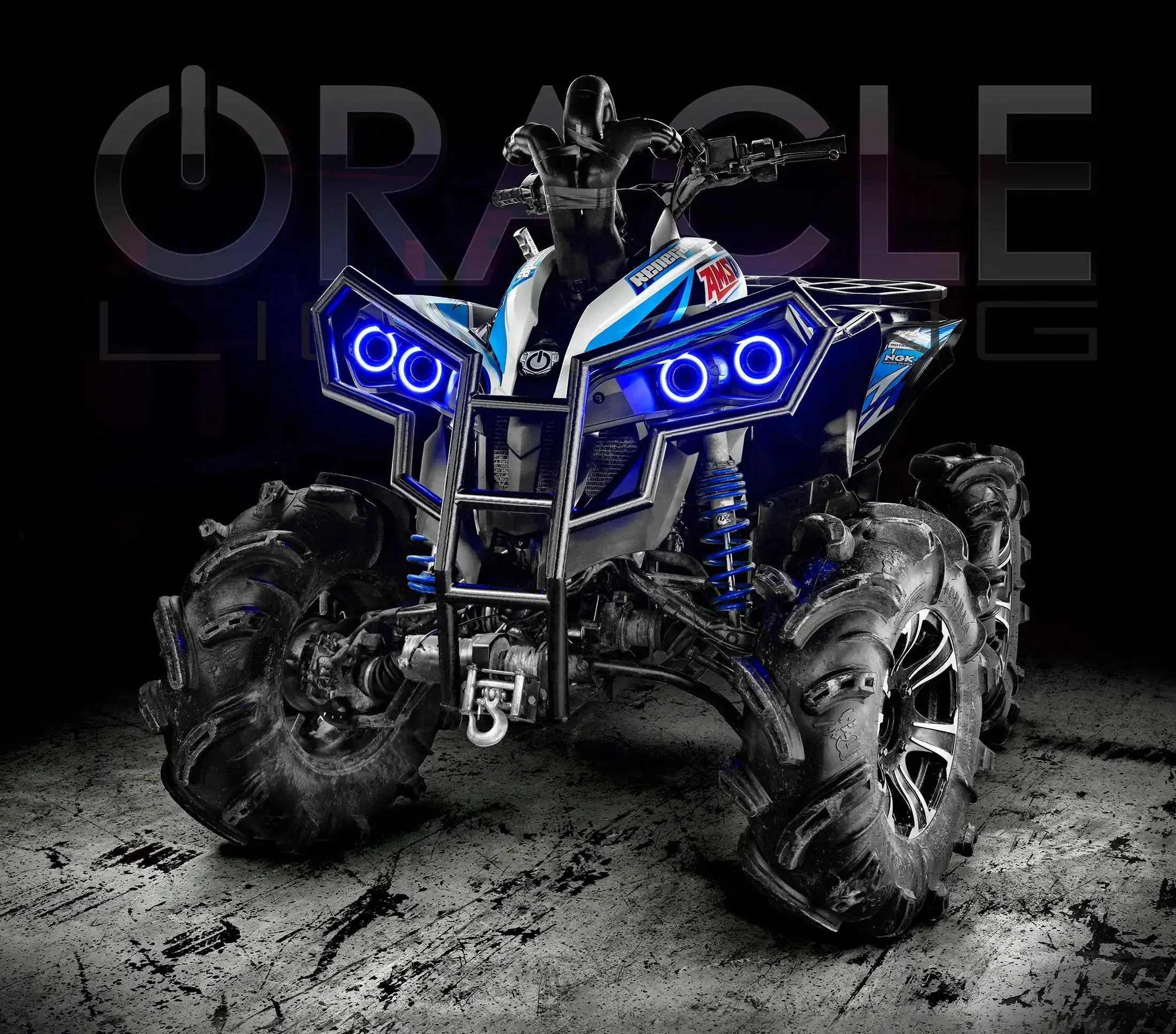 ORACLE Lighting 2007-2019 Can-Am Renegade LED Surface Mount Headlight Halo Kit - Image 2