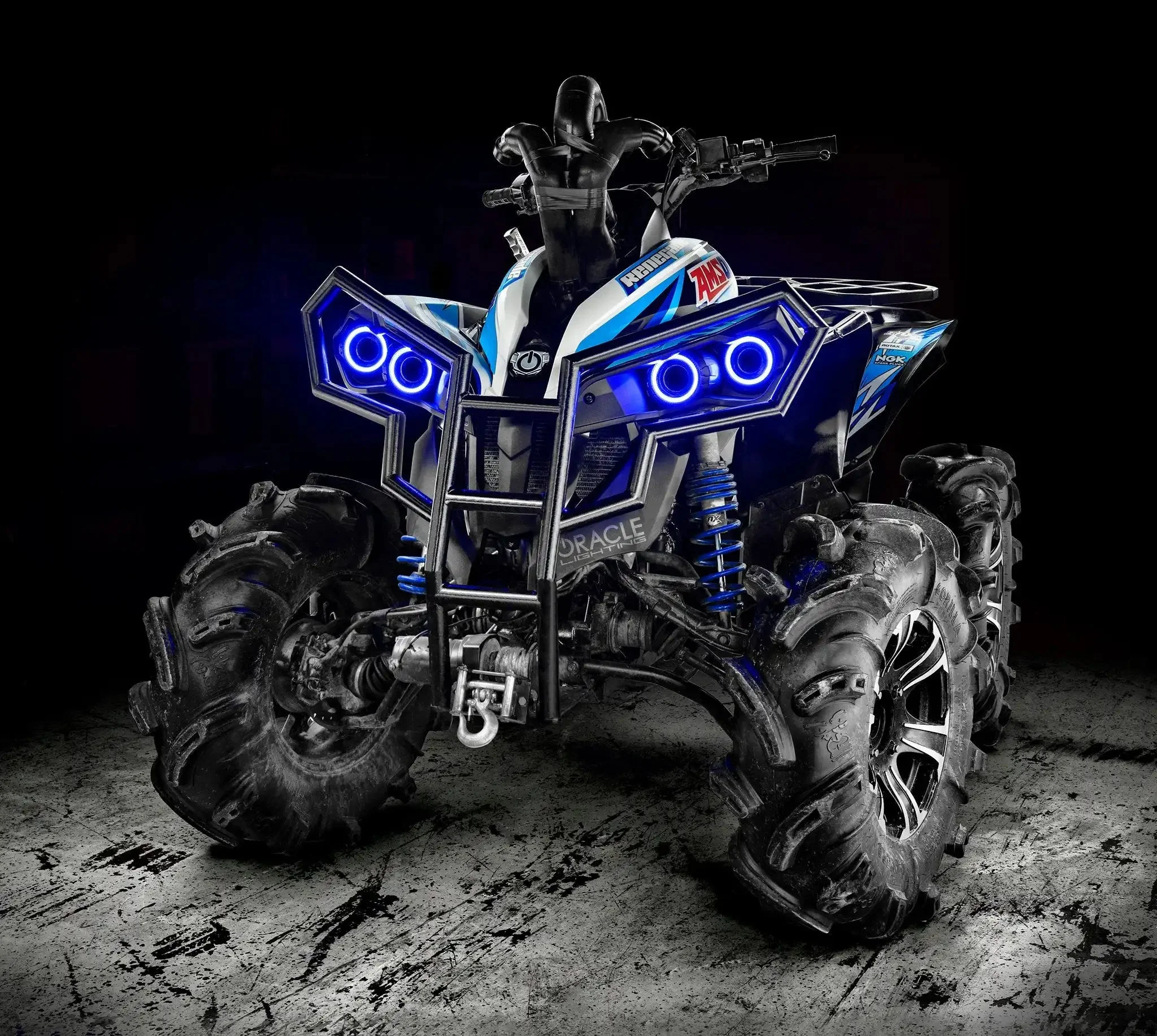 ORACLE Lighting 2007-2019 Can-Am Renegade LED Surface Mount Headlight Halo Kit - Image 5