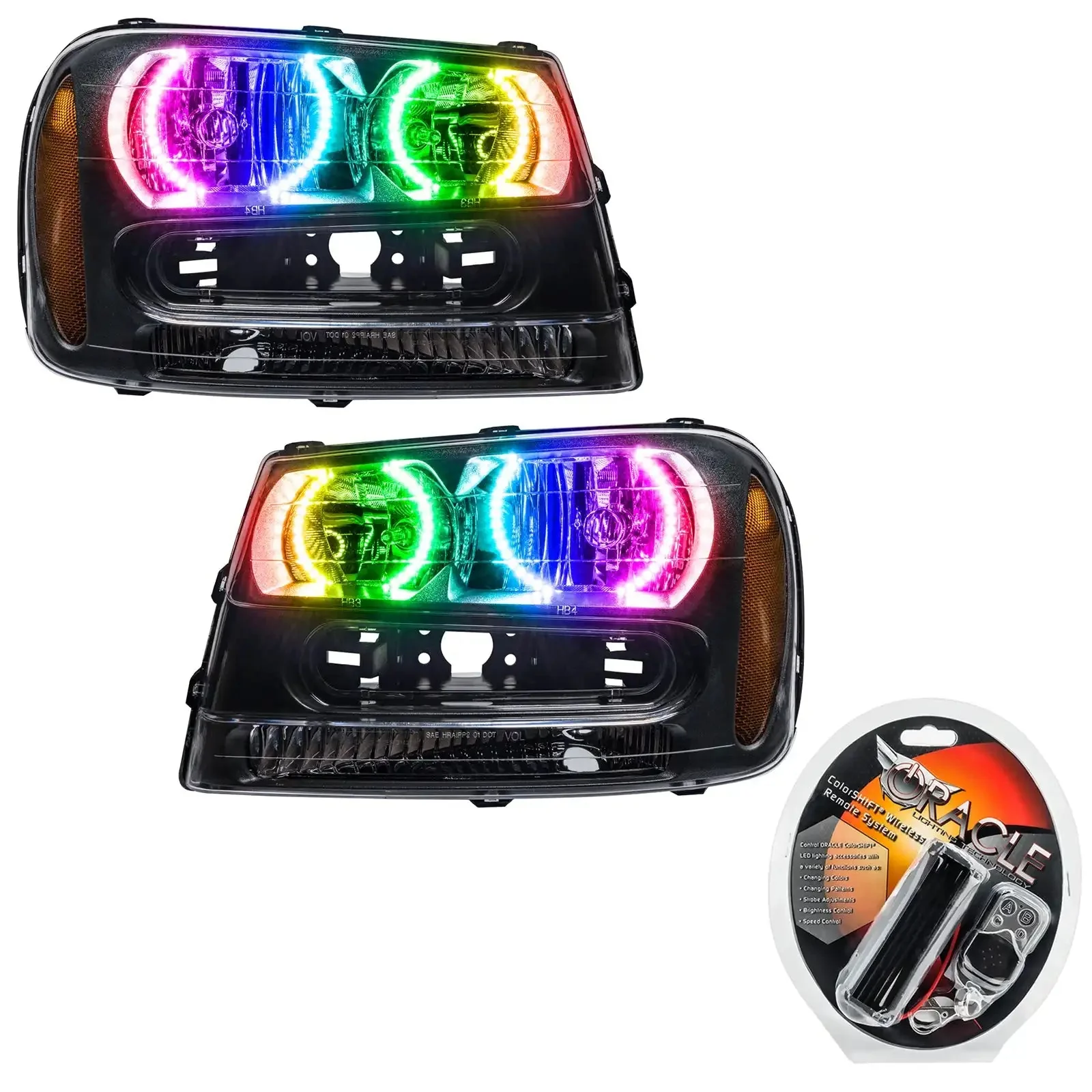 ORACLE Lighting 2002-2009 Chevrolet TrailBlazer Pre-Assembled Halo Headlights - Image 10