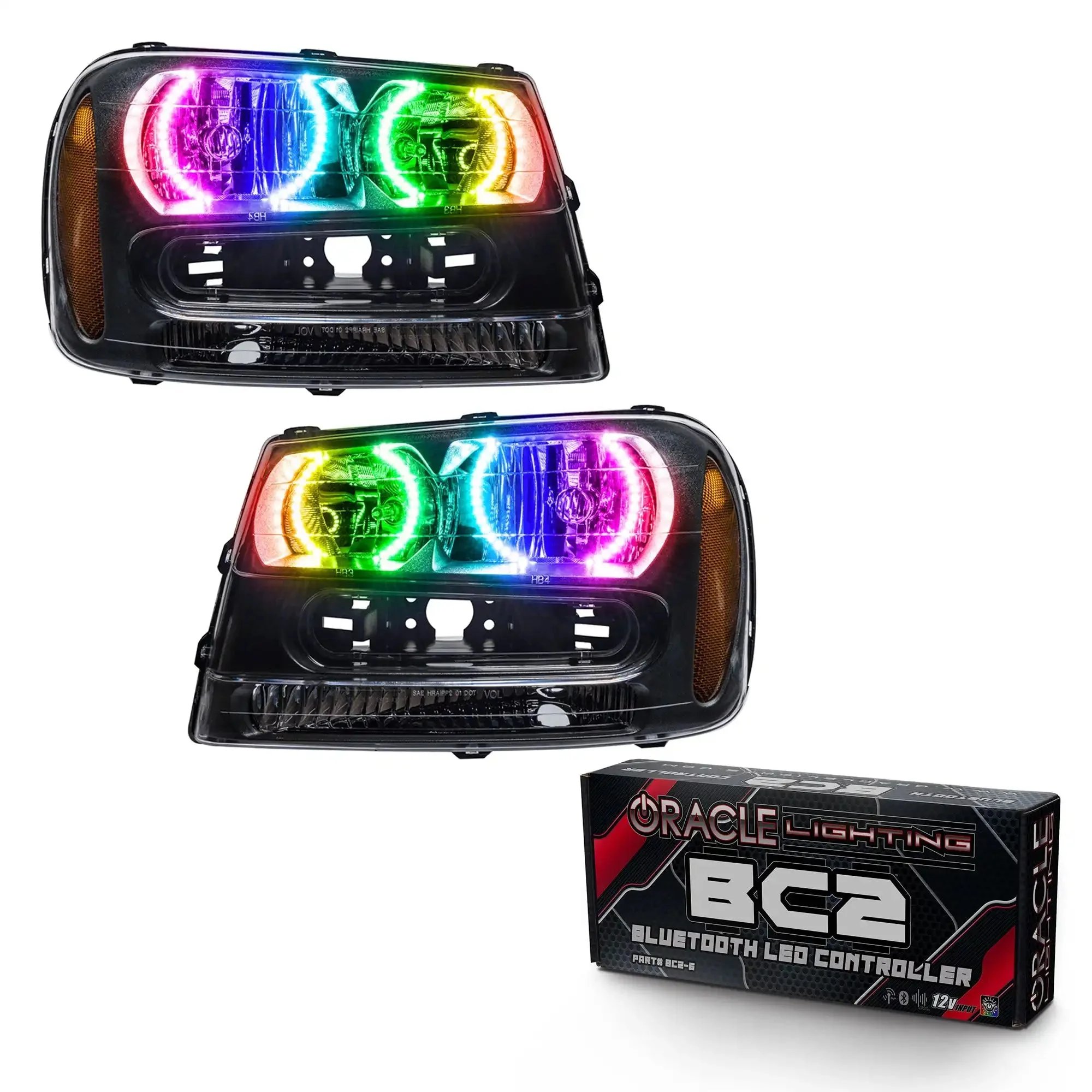 ORACLE Lighting 2002-2009 Chevrolet TrailBlazer Pre-Assembled Halo Headlights - Image 12
