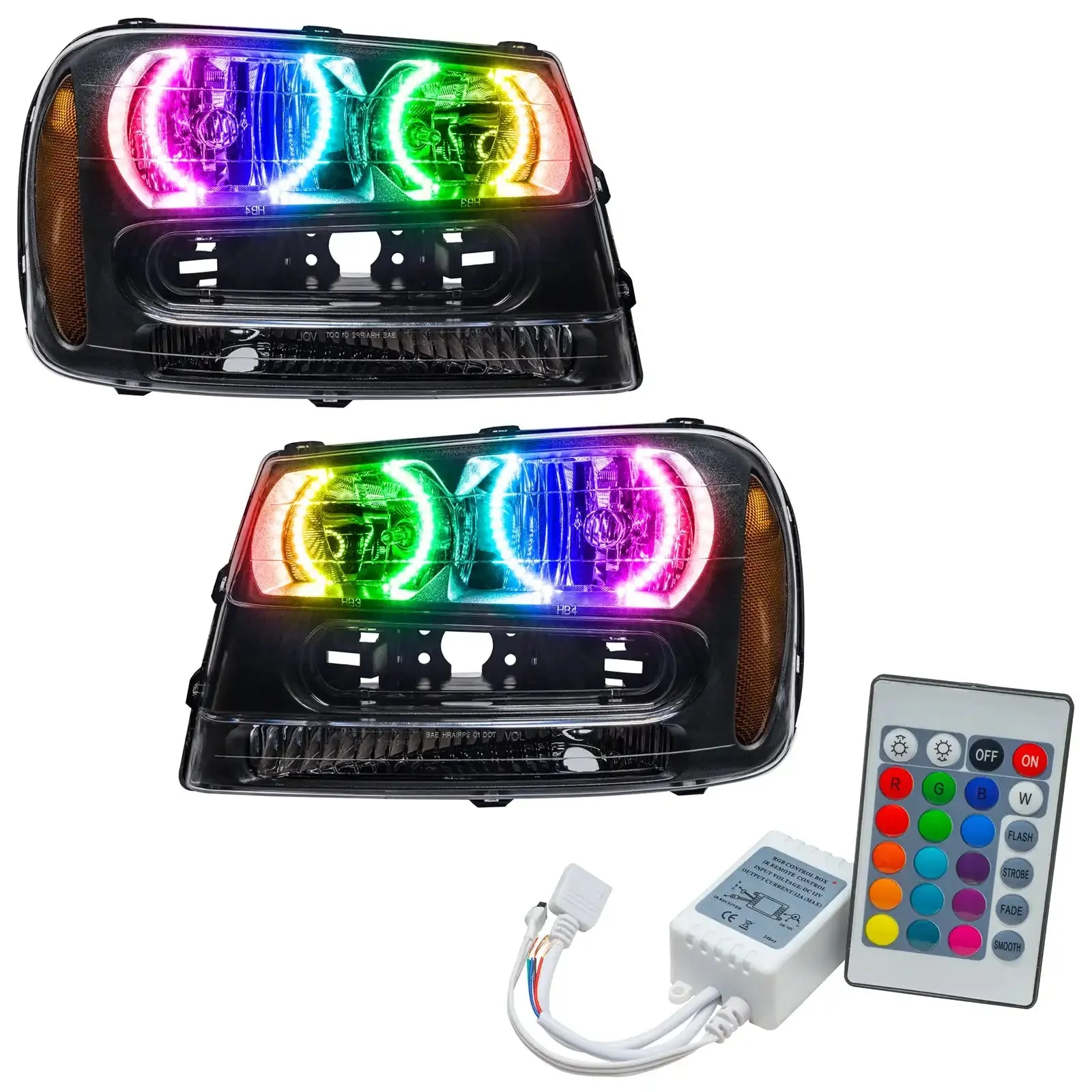 ORACLE Lighting 2002-2009 Chevrolet TrailBlazer Pre-Assembled Halo Headlights - Image 9