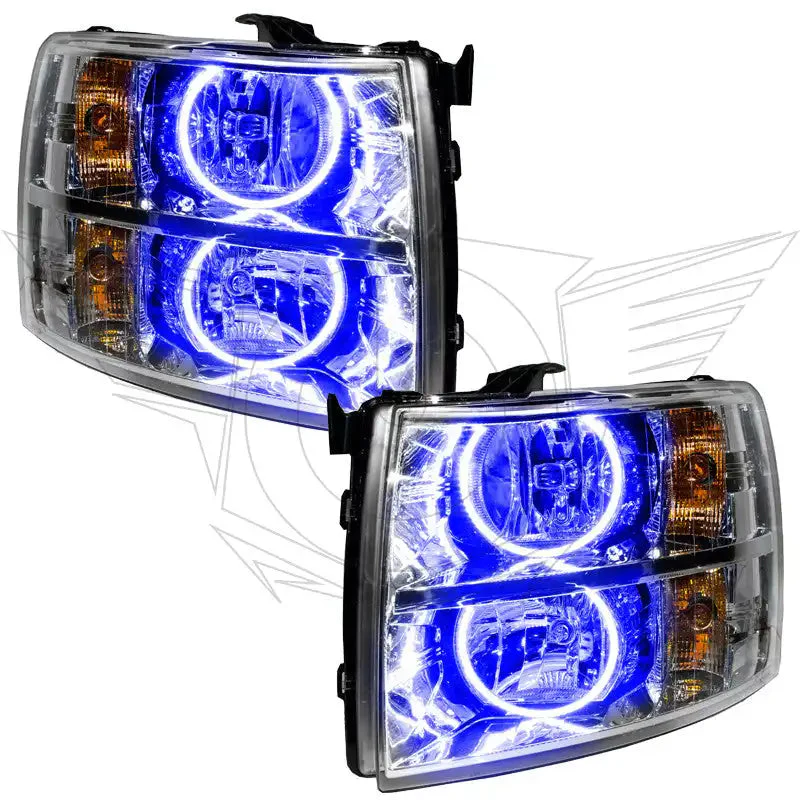 ORACLE Lighting 2007-2013 Chevy Silverado Pre-Assembled Halo Headlights - Chrome Housing - Image 7
