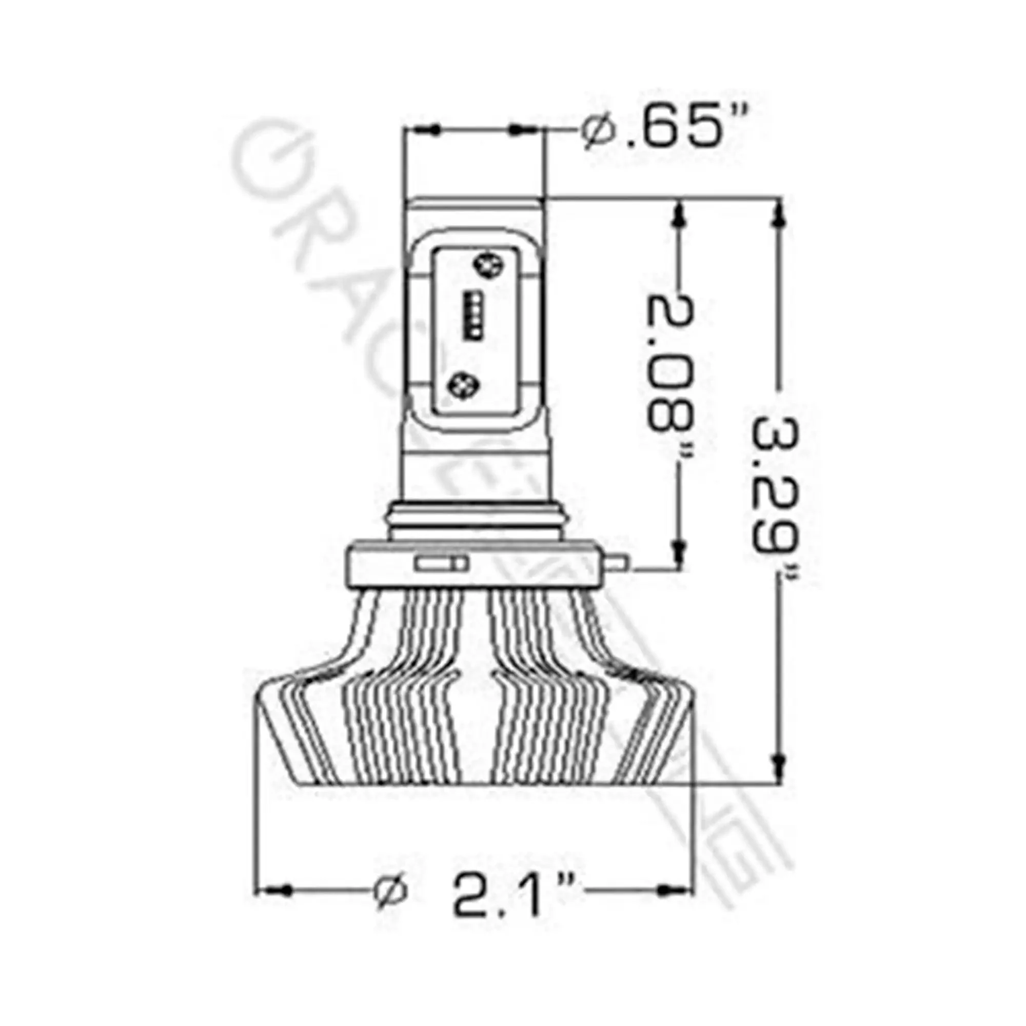 ORACLE Lighting 9005 - 4,000+ Lumen LED Light Bulb Conversion Kit High/Low Beam (Projector) - Image 7