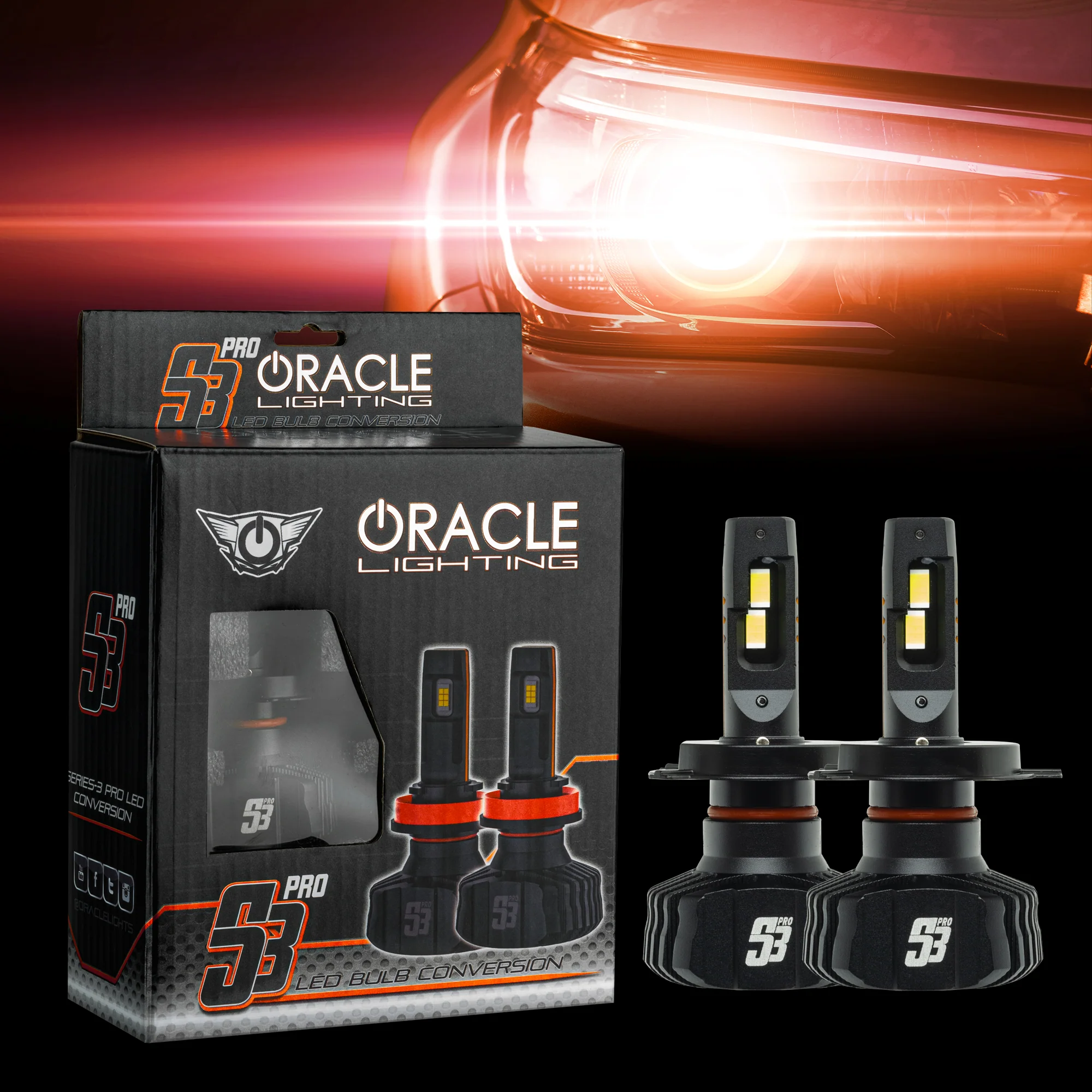 ORACLE Lighting H4 - S3 PRO LED Light Bulb Conversion Kit (Low Beam)