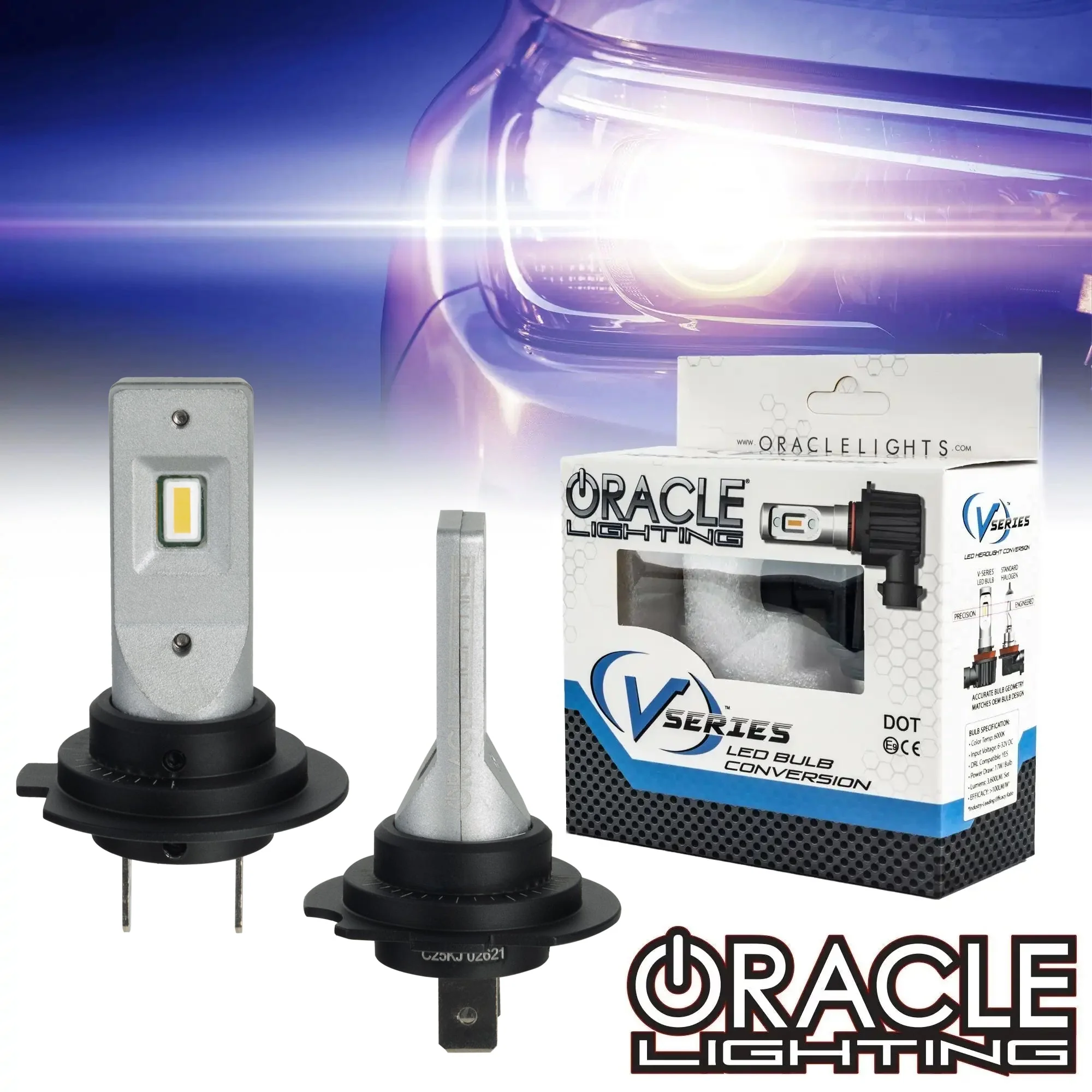 ORACLE Lighting H7 - VSeries LED Light Bulb Conversion Kit High/Low Beam (Non-Projector)