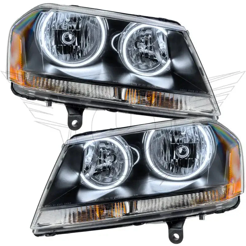 ORACLE Lighting 2008-2013 Dodge Avenger RT Pre-Assembled Halo Headlights - Black Housing - Image 6