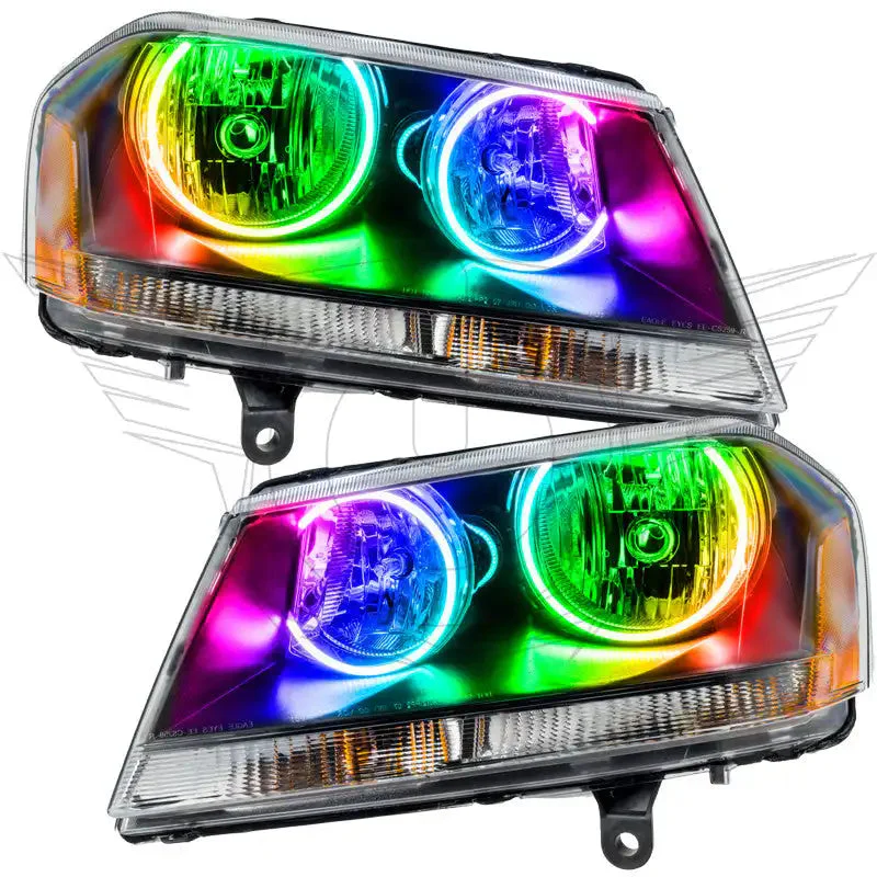 ORACLE Lighting 2008-2013 Dodge Avenger RT Pre-Assembled Halo Headlights - Black Housing - Image 7