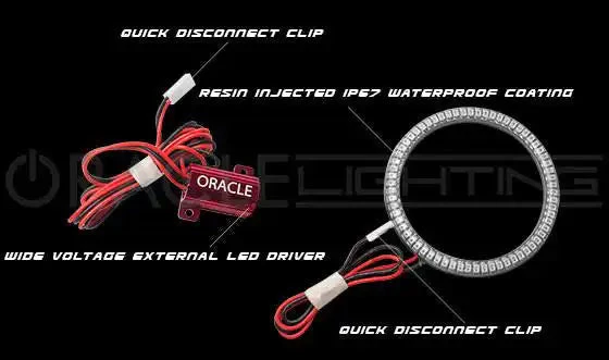 ORACLE Lighting 2008-2014 Dodge Challenger Headlight Halo Kit - Surface Mount - Image 8