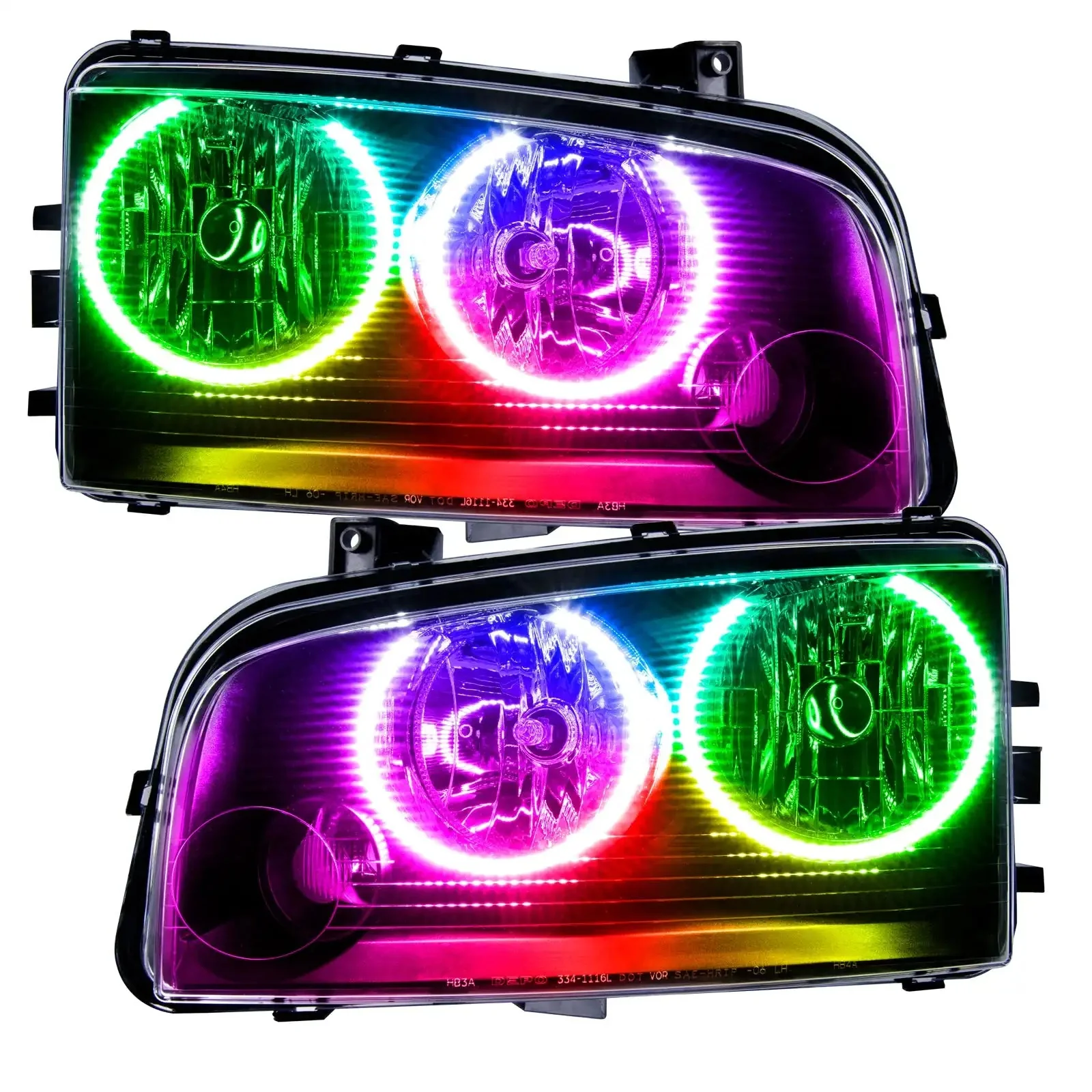 ORACLE Lighting 2005-2010 Dodge Charger Pre-Assembled Halo Headlights - Non HID - Image 8