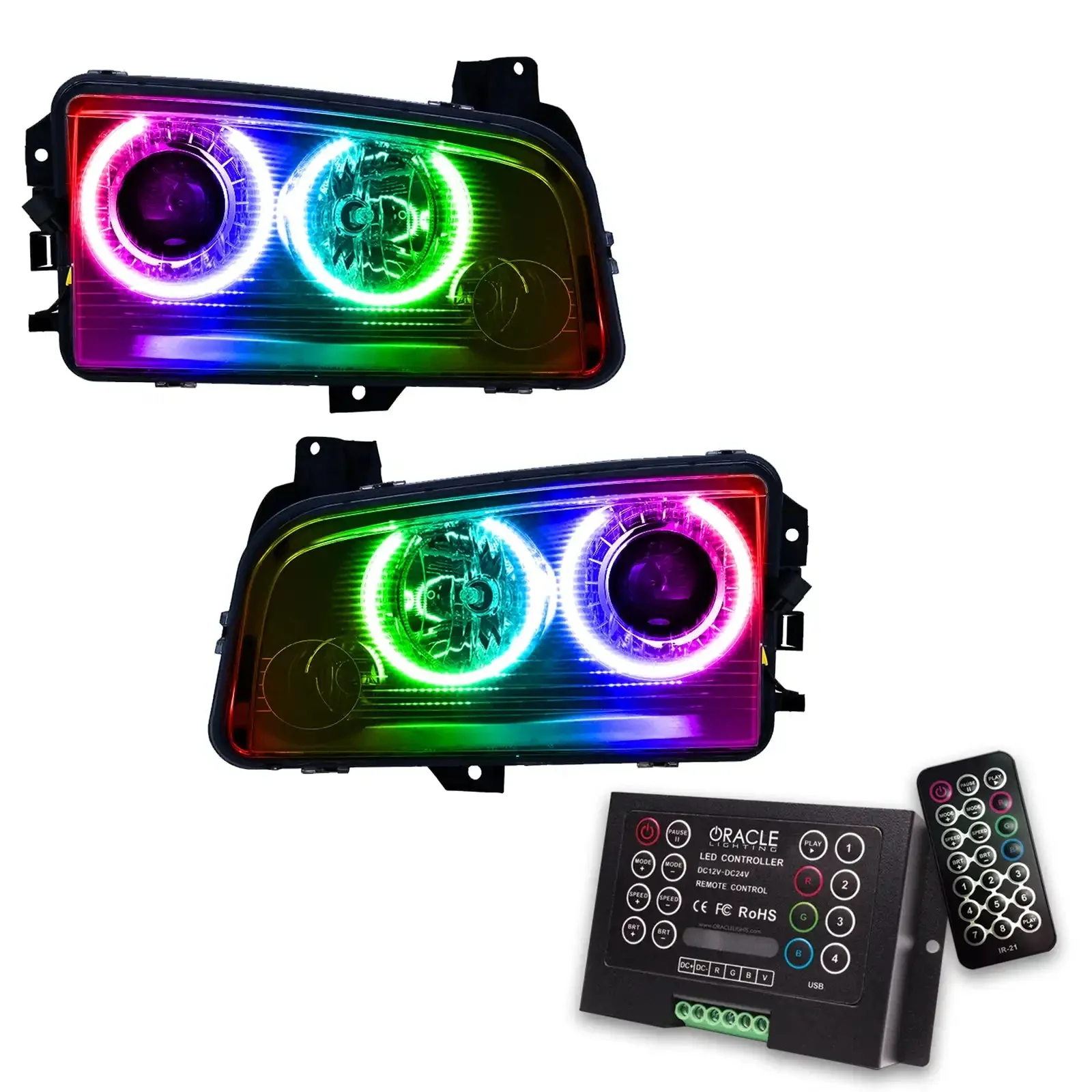 ORACLE Lighting 2008-2010 Dodge Charger Pre-Assembled Halo Headlights - HID - Image 10