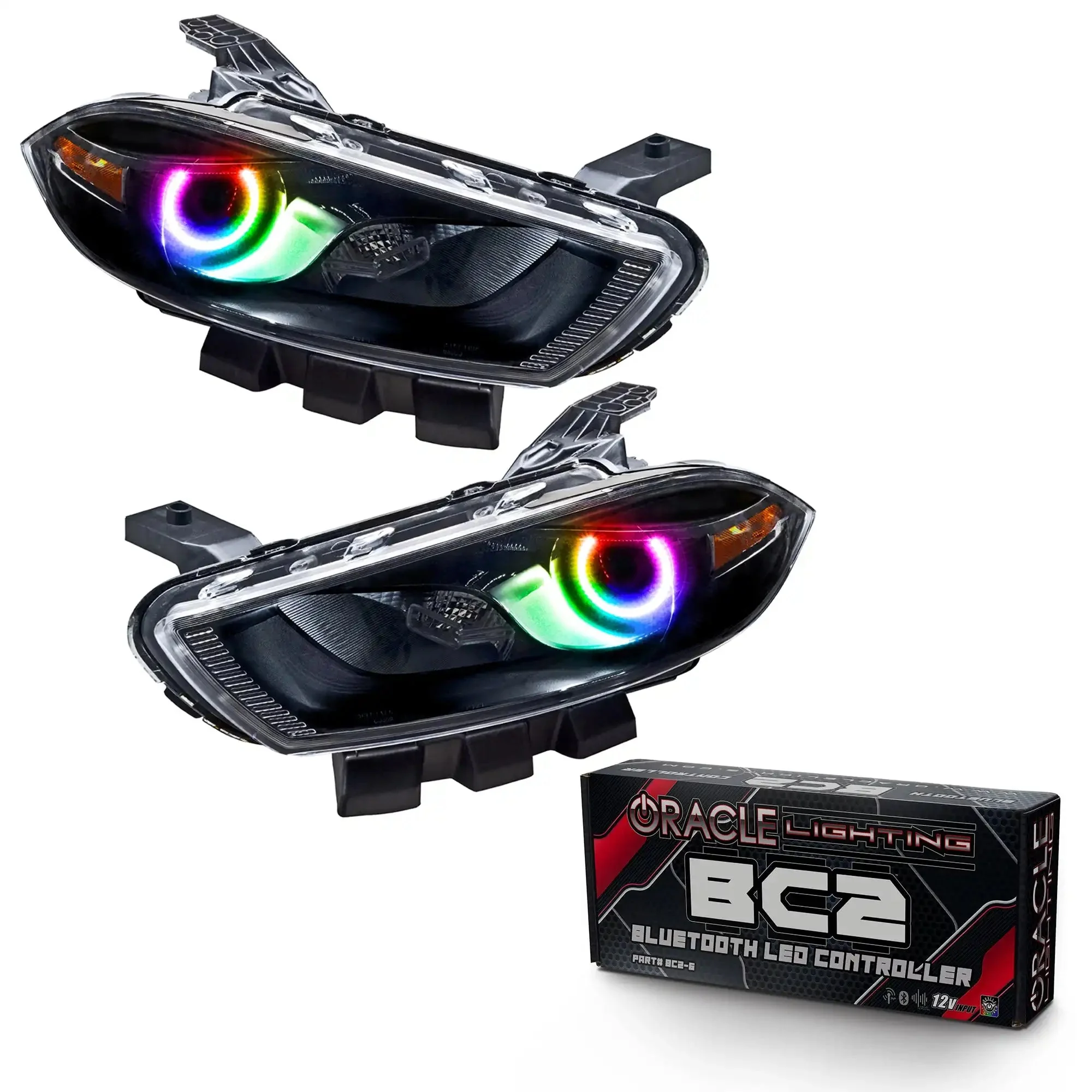 ORACLE Lighting 2013-2014 Dodge Dart Pre-Assembled Headlights - Black Housing (HID Style) - Image 12