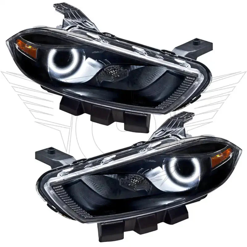 ORACLE Lighting 2013-2016 Dodge Dart Pre-Assembled Halo Headlights - Black Housing (Halogen Style) - Image 6
