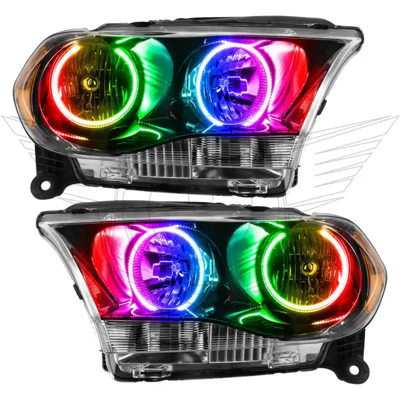 ORACLE Lighting 2011-2013 Dodge Durango Pre-Assembled Halo Headlights Non-HID - Black Housing - Image 8