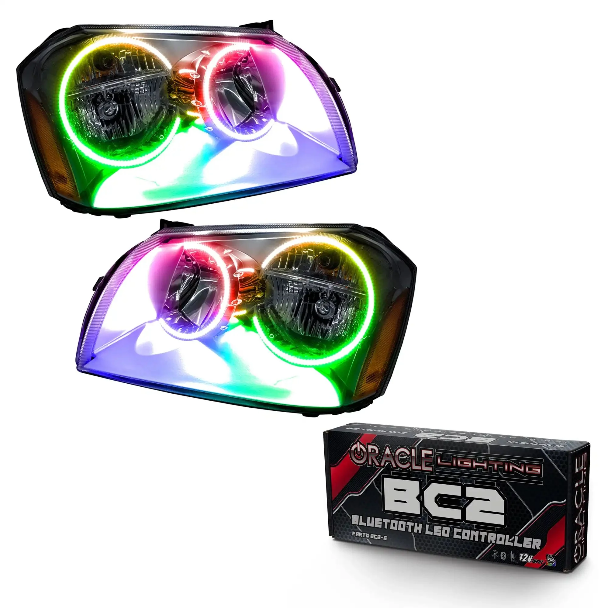 ORACLE Lighting 2005-2007 Dodge Magnum Pre-Assembled Halo Headlights - Chrome Housing - Image 10