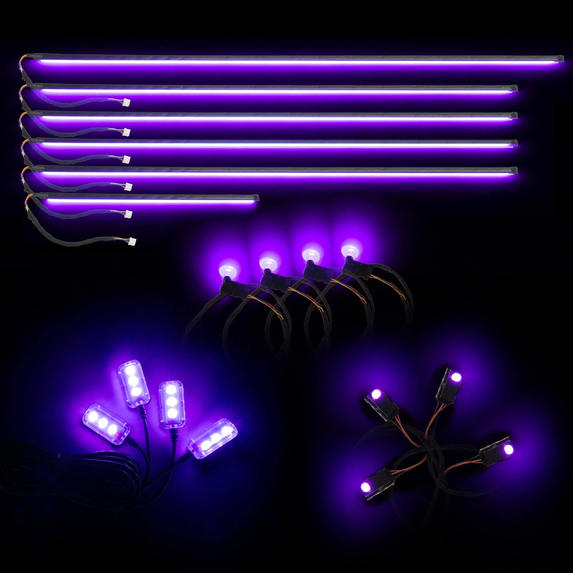 Dynamic ColorSHIFT 18-Piece Universal LED Interior Kit - Bluetooth Multi-Zone Lighting - Image 16
