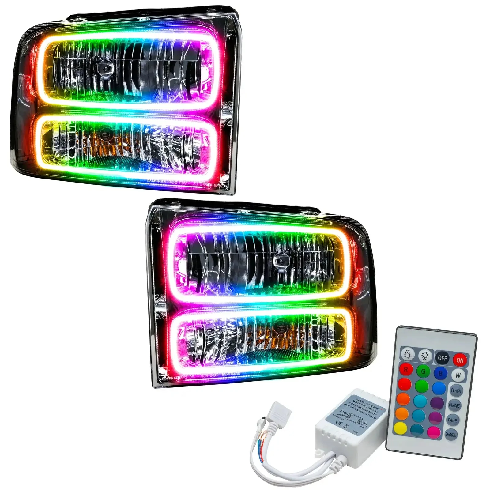 ORACLE Lighting 2005 Ford Excursion Pre-Assembled Halo Headlights - Chrome Housing - Image 8